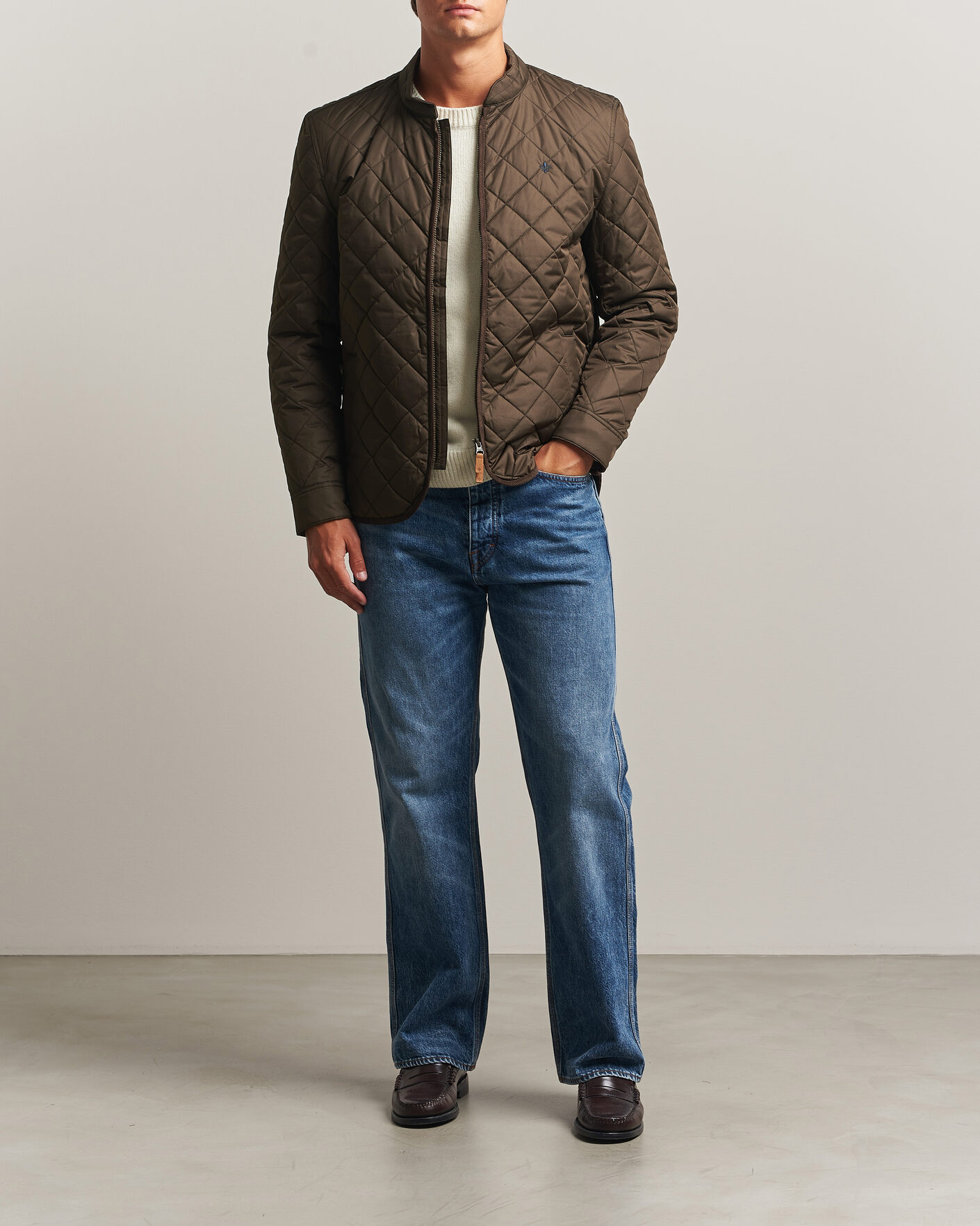 Men | Coats & Jackets | Morris | Teddy Quilted Jacket Brown