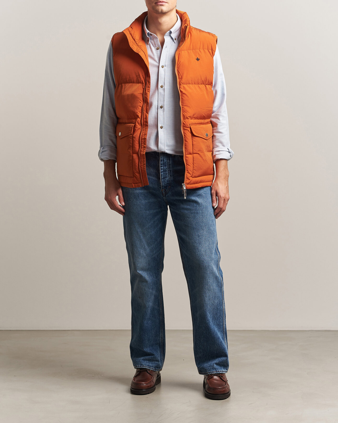 Men | Gilets | Morris | Lennox Puffer Vest Orange