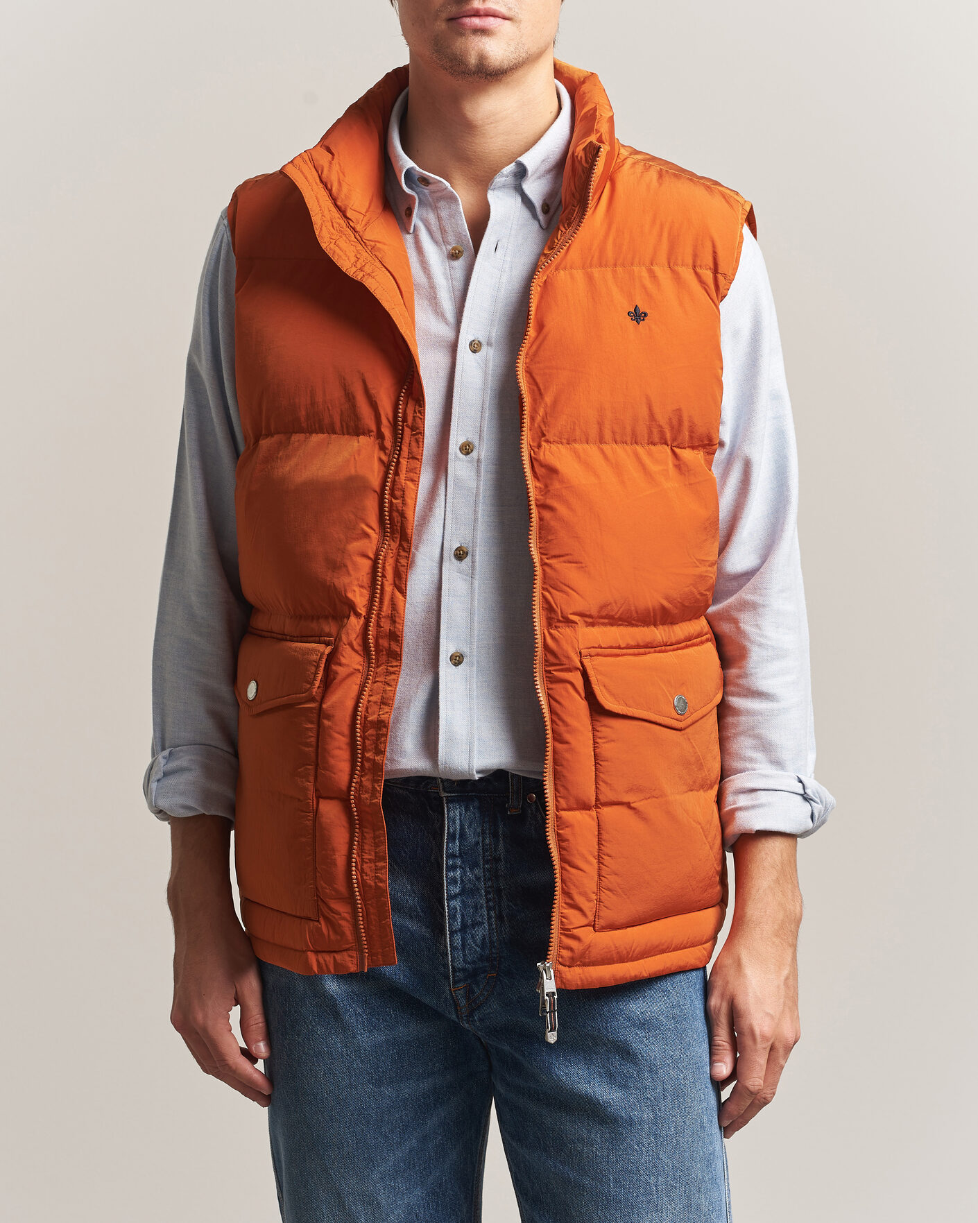 Men | Gilets | Morris | Lennox Puffer Vest Orange