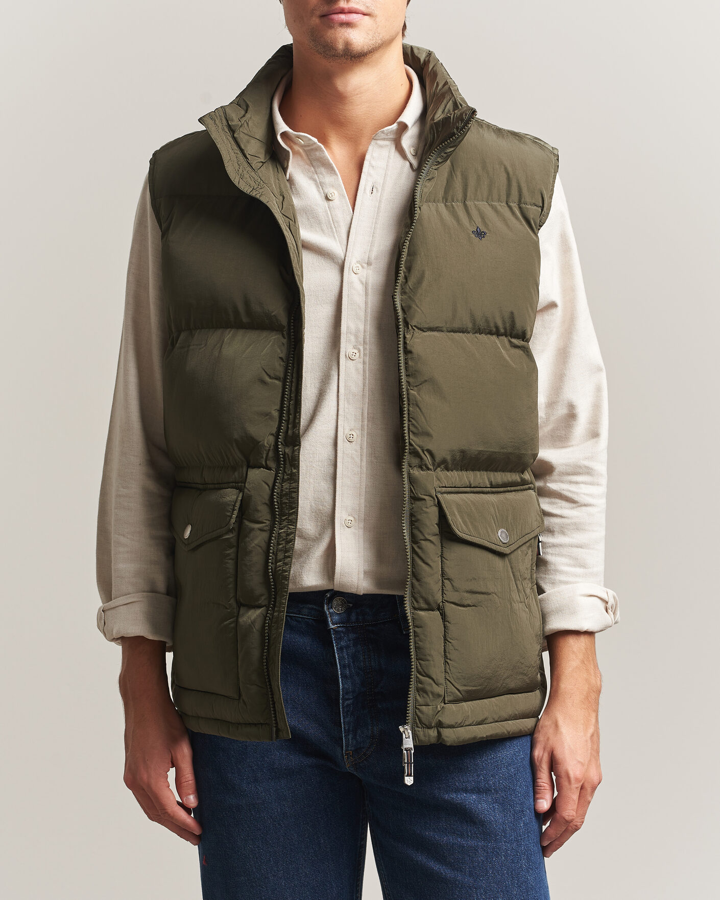 Men | Gilets | Morris | Lennox Puffer Vest Olive