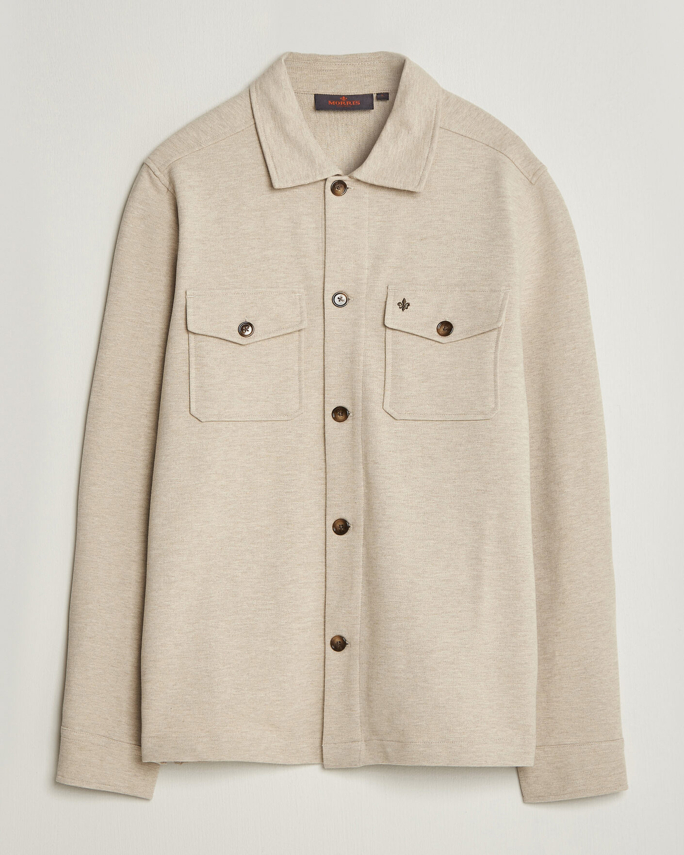 Men | Shirts | Morris | Andrew Jersey Overshirt Khaki
