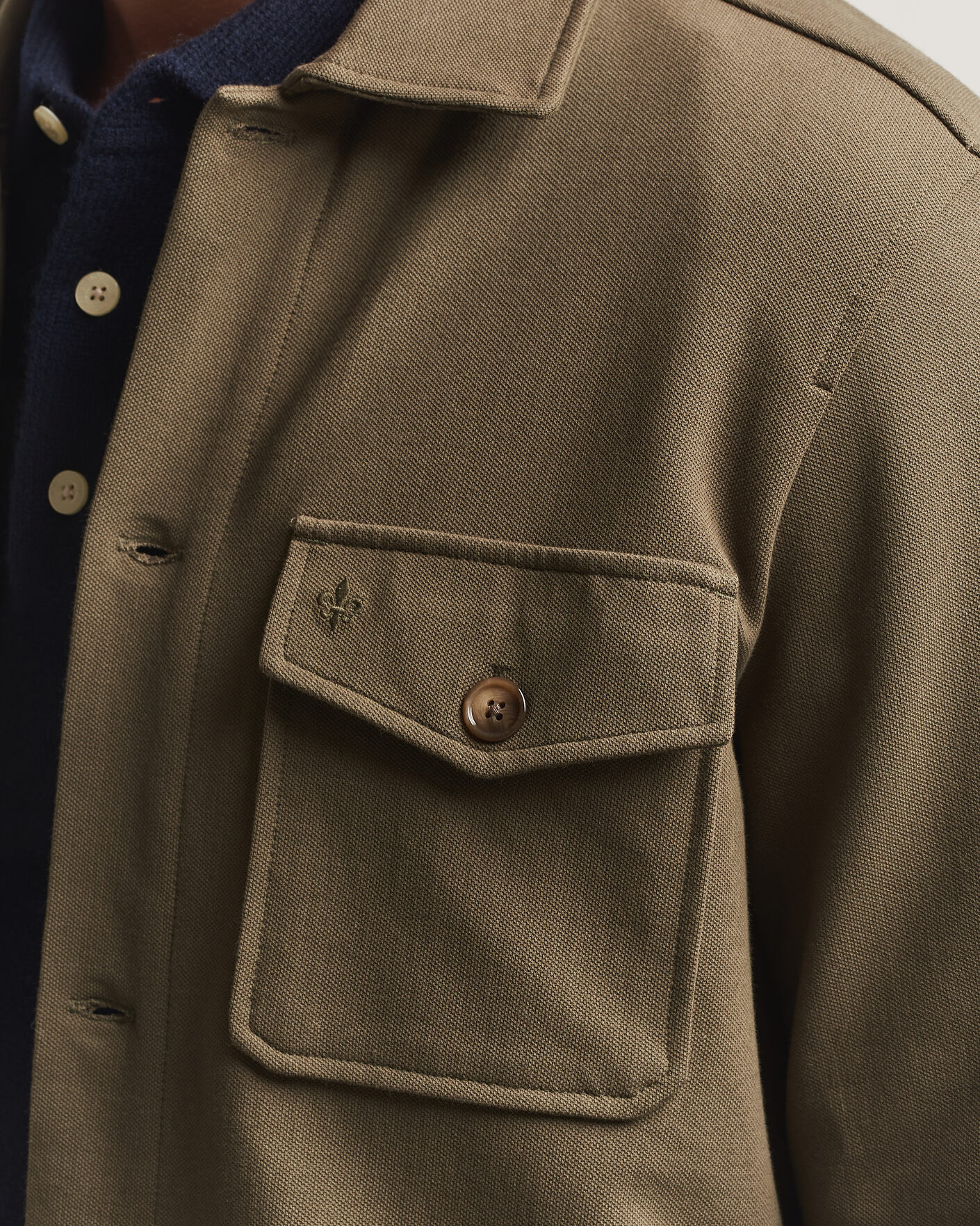 Men | Shirts | Morris | Andrew Jersey Overshirt Olive