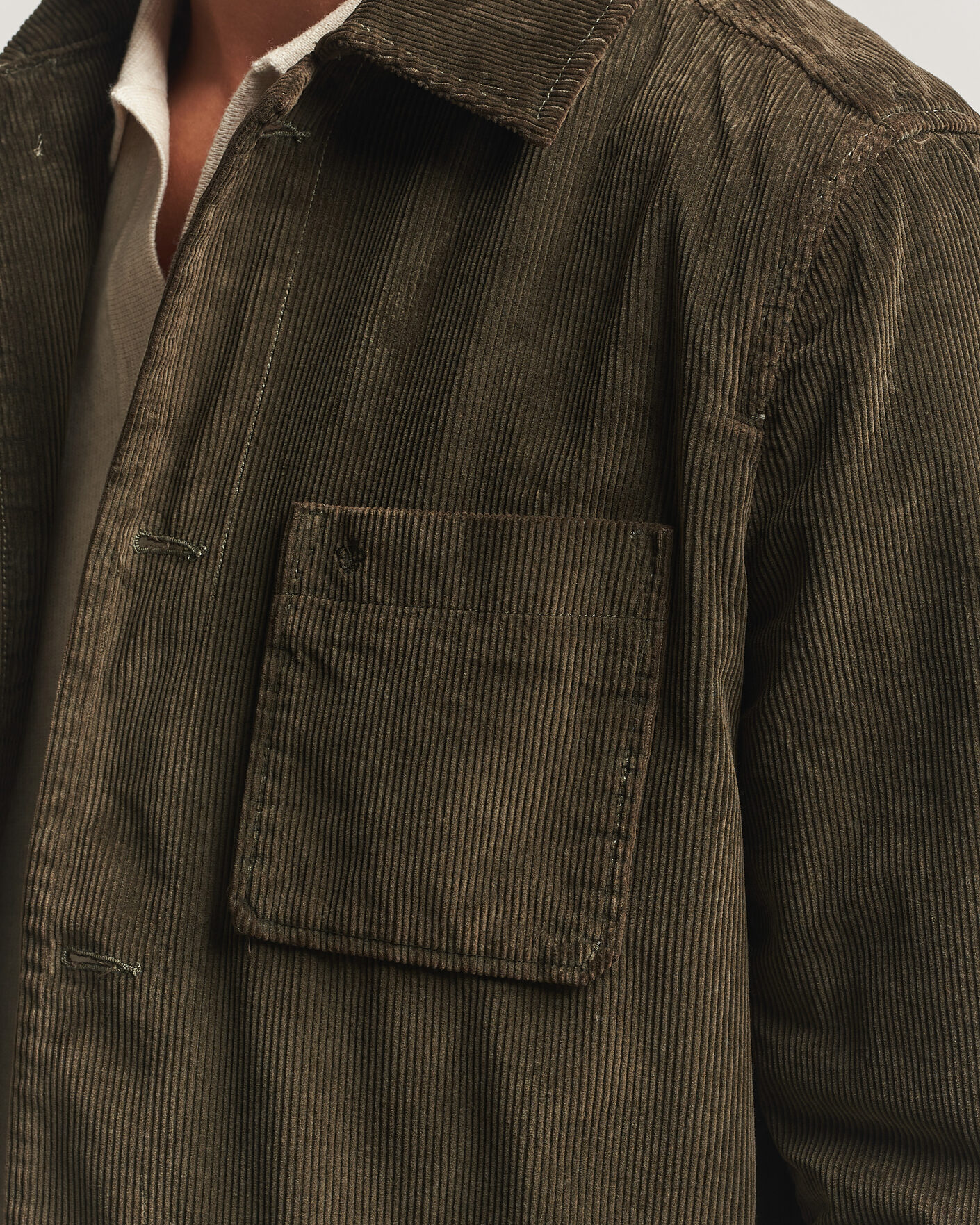 Men | Shirts | Morris | Fenix Cord Shirt Jacket Olive