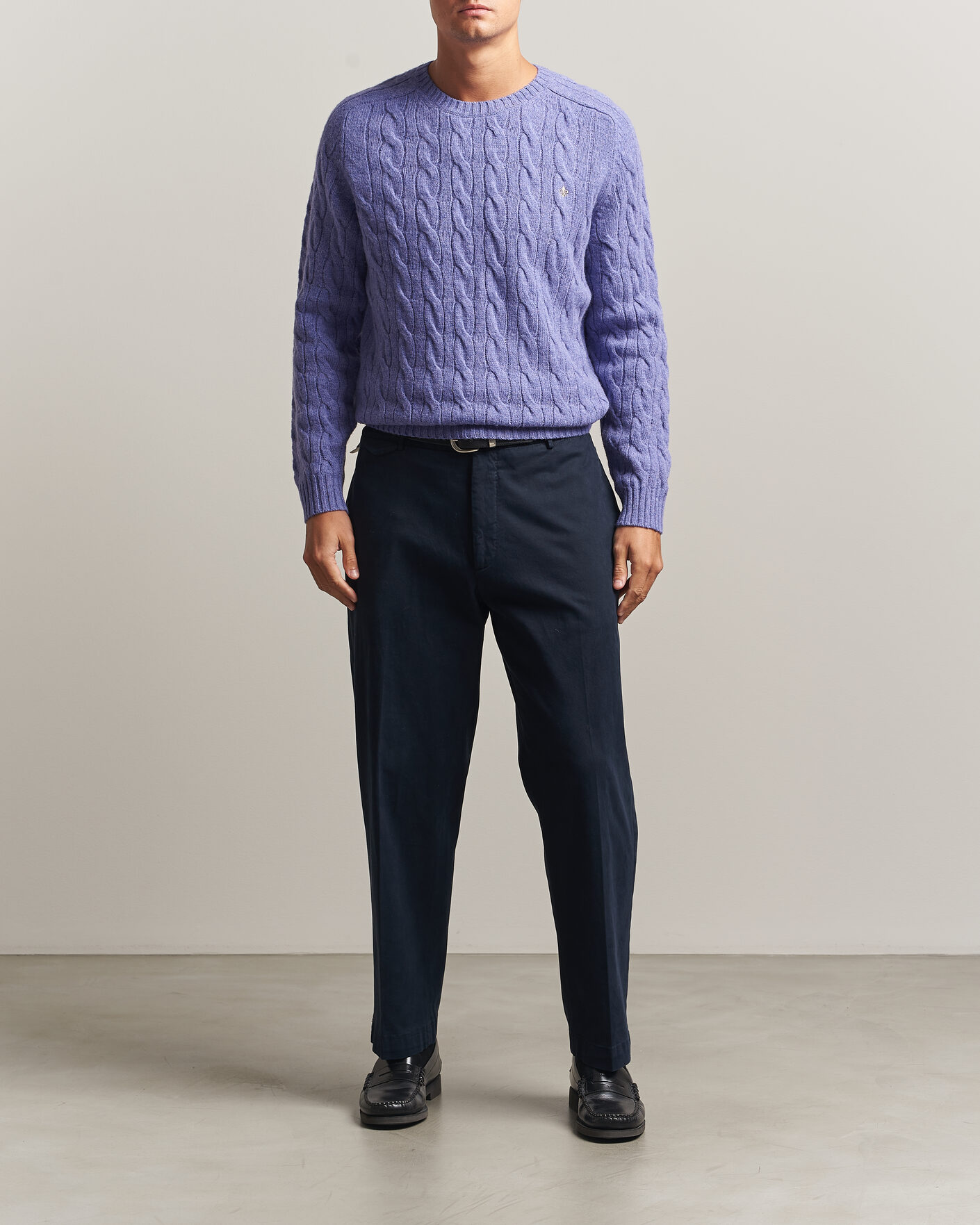 Men | Sweaters & Knitwear | Morris | Archard Cable Sweater Purple