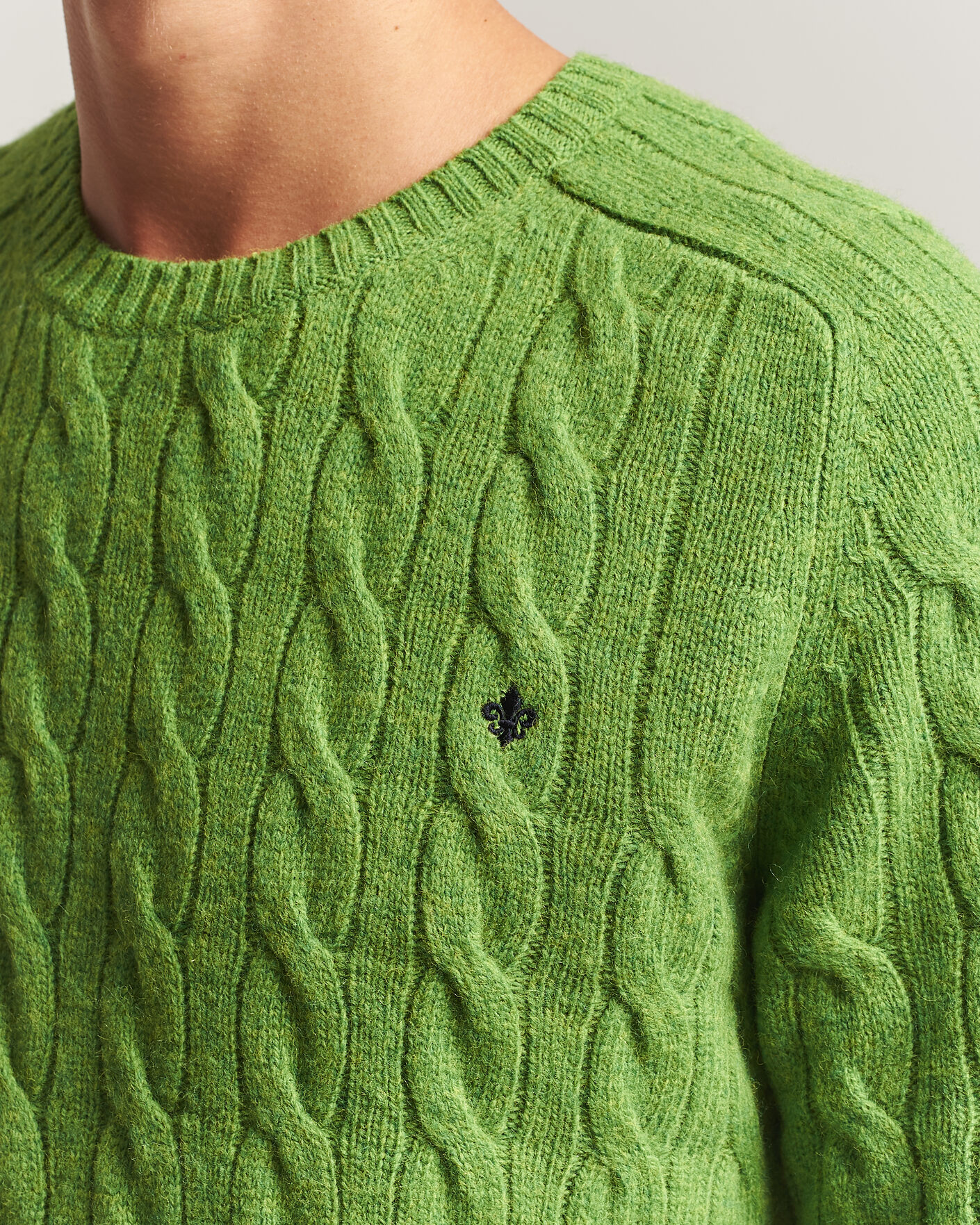 Men | Sweaters & Knitwear | Morris | Archard Cable Sweater Green