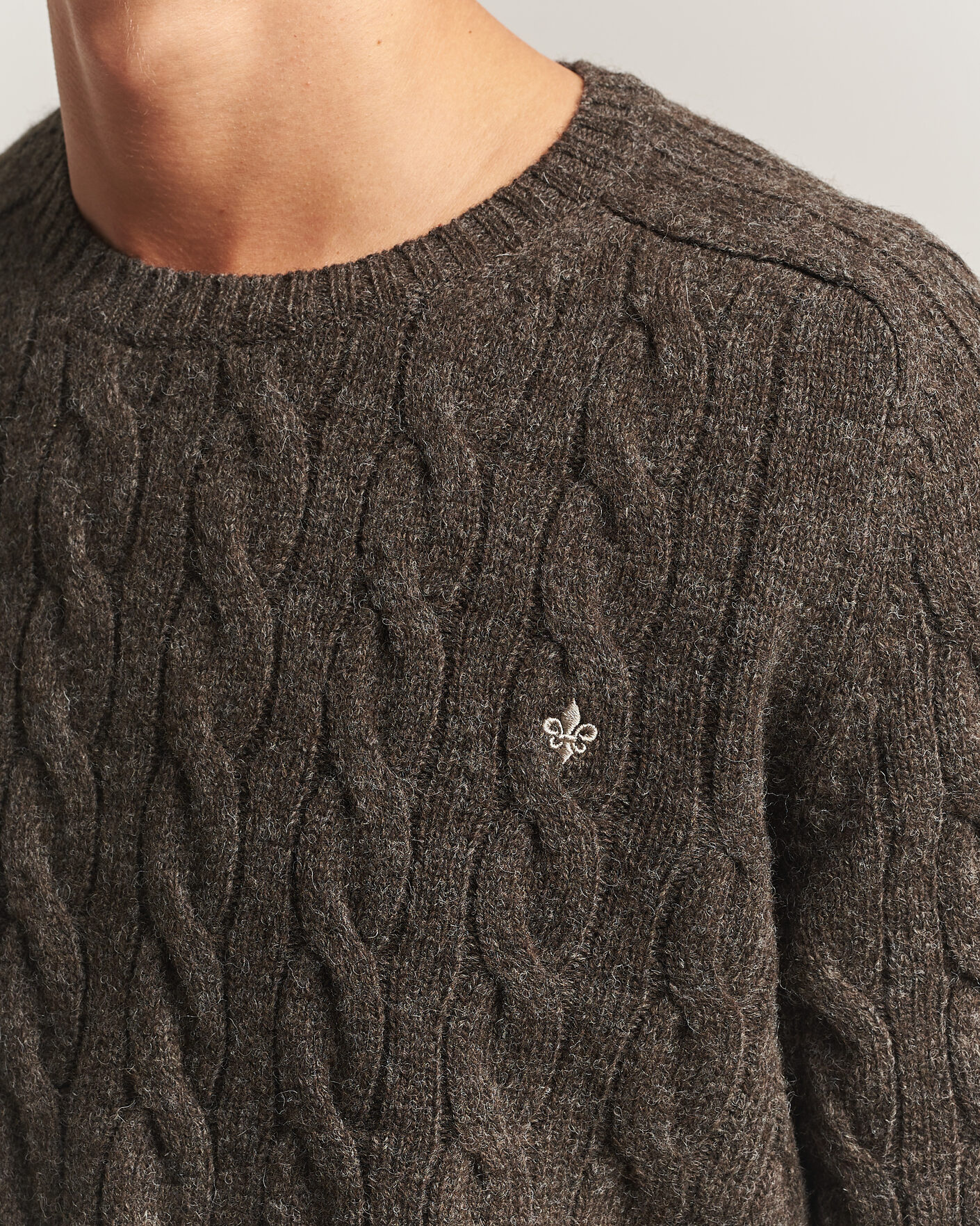 Men | Sweaters & Knitwear | Morris | Archard Cable Sweater Brown