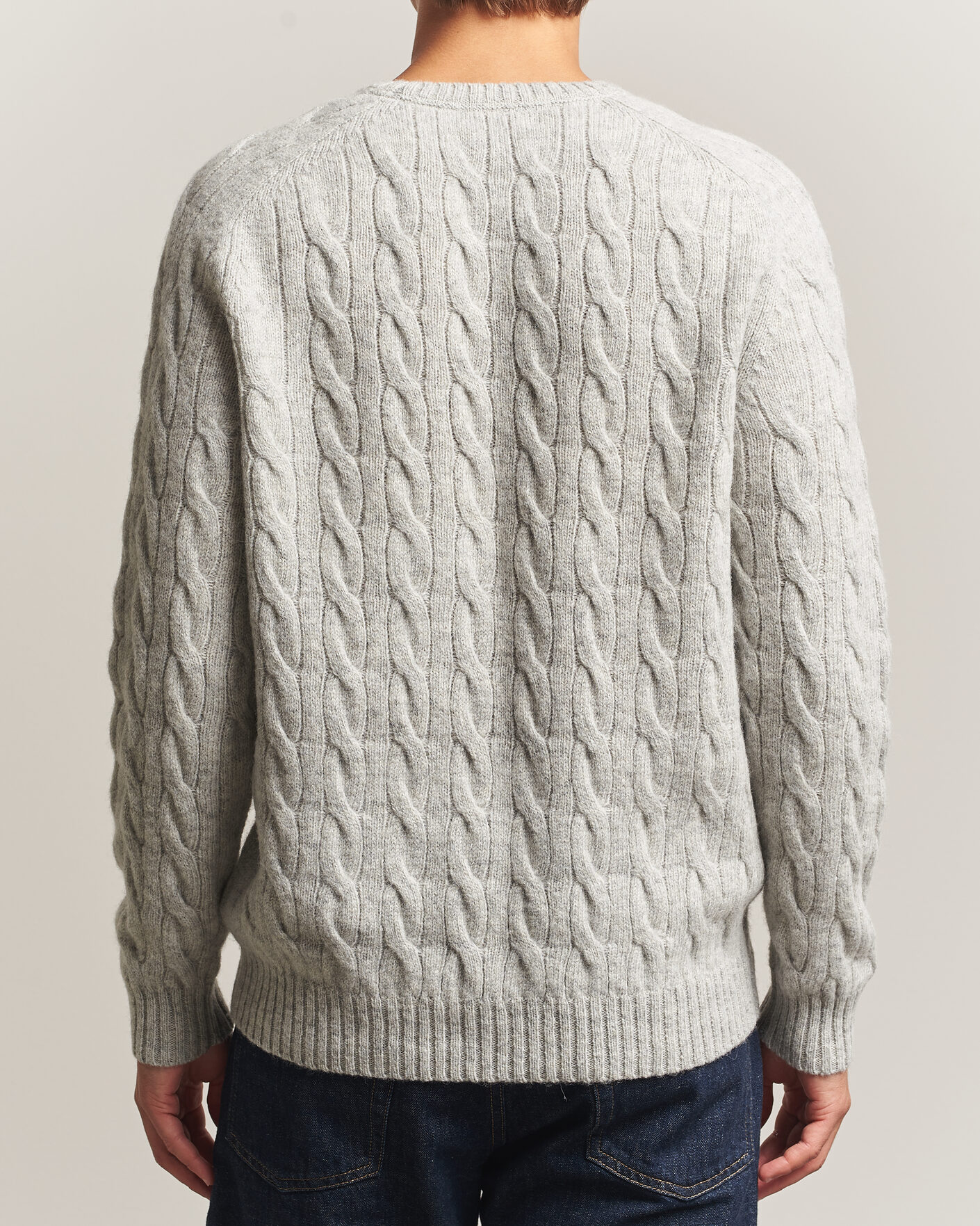 Men | Sweaters & Knitwear | Morris | Archard Cable Sweater Grey
