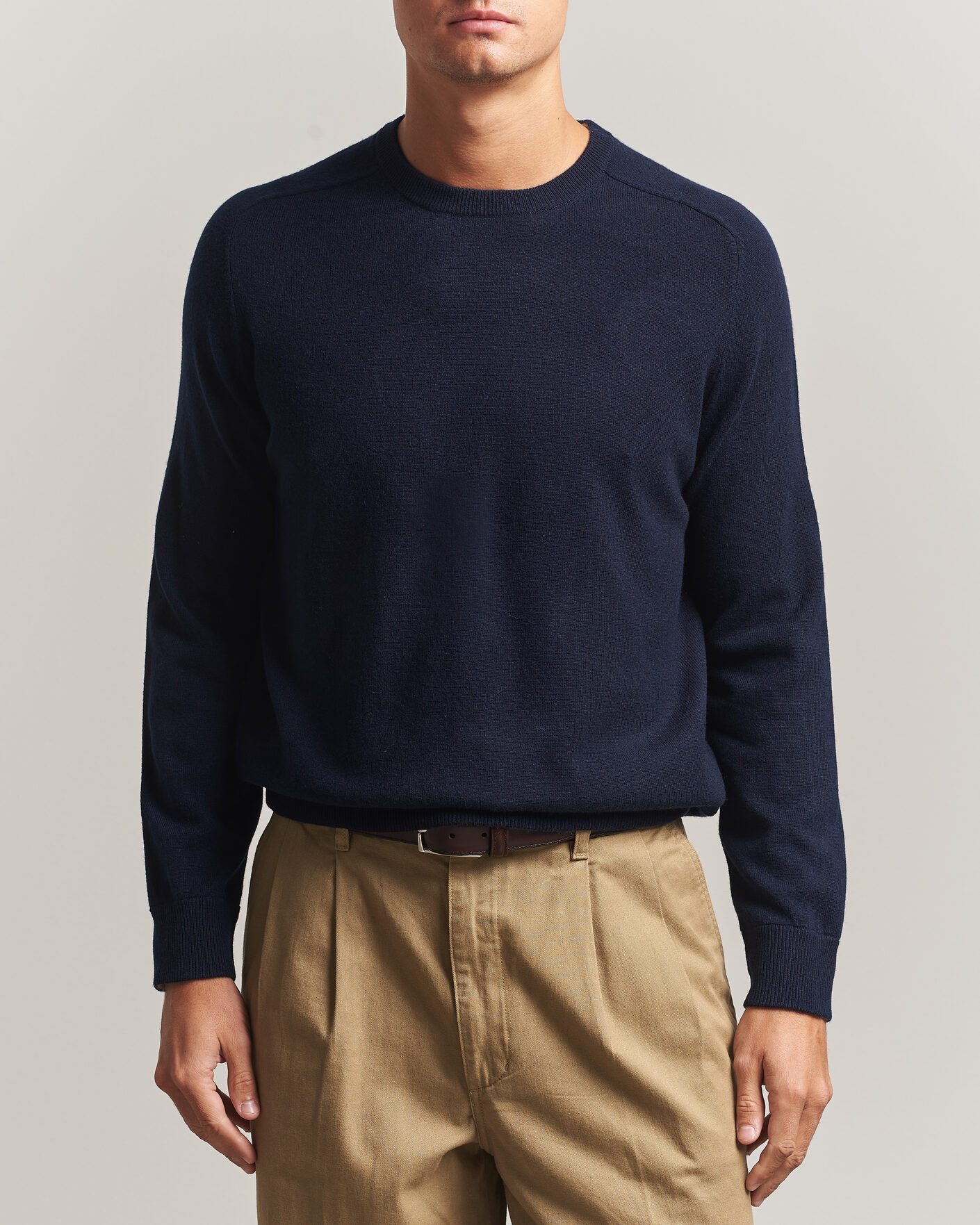 Men | Sweaters & Knitwear | Morris | Wilfred Cashmere O-Neck Navy