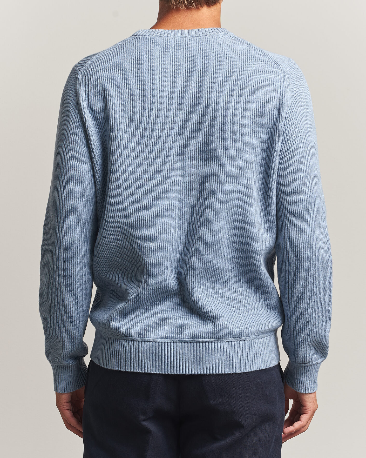 Men | Sweaters & Knitwear | Morris | Colin O-Neck Light Blue