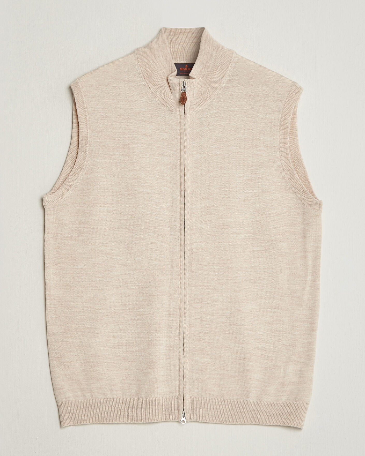 Men | Sweaters & Knitwear | Morris | Merino Zip Vest Off White