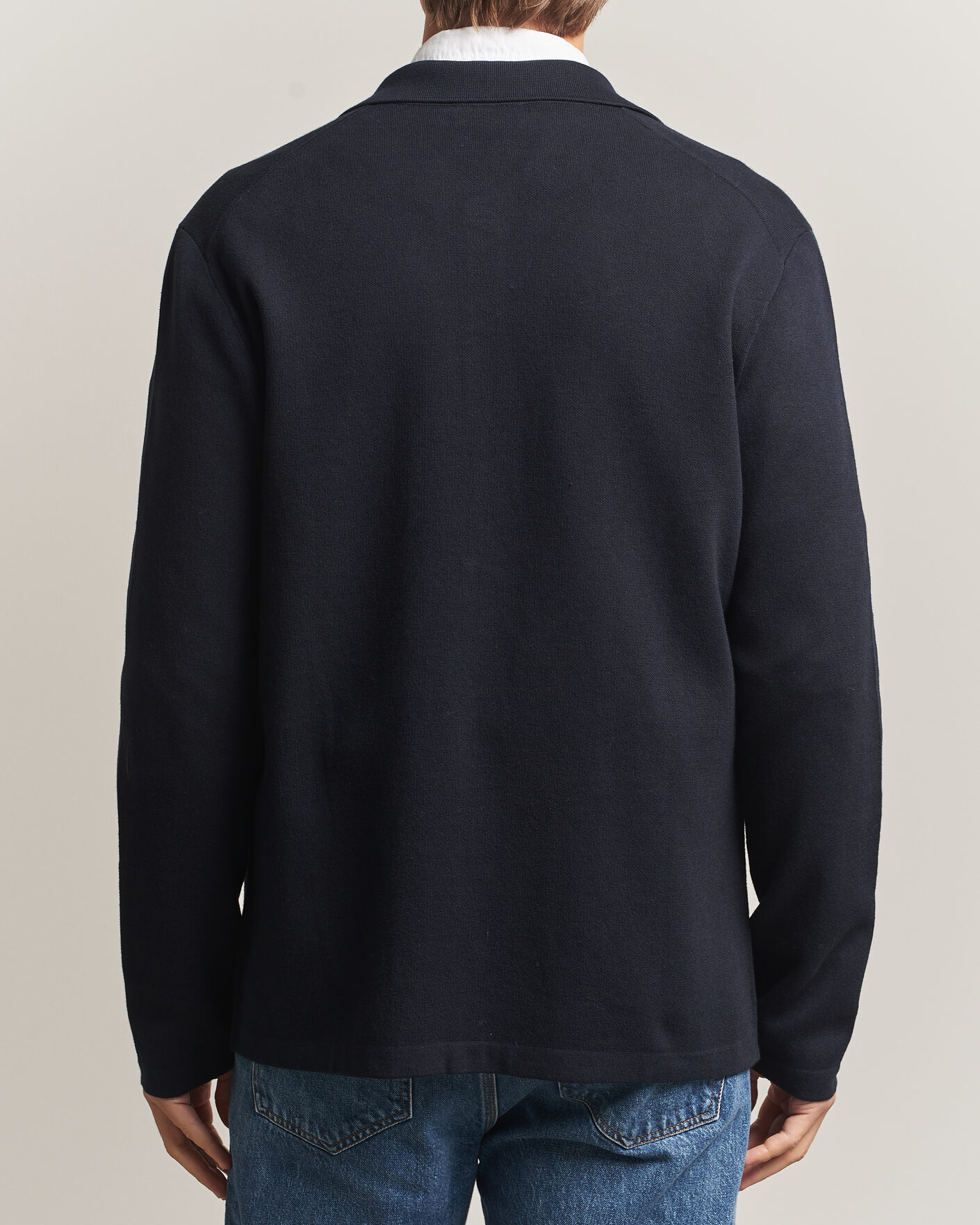 Men | Sweaters & Knitwear | Morris | Dudley Knitted Overshirt Navy