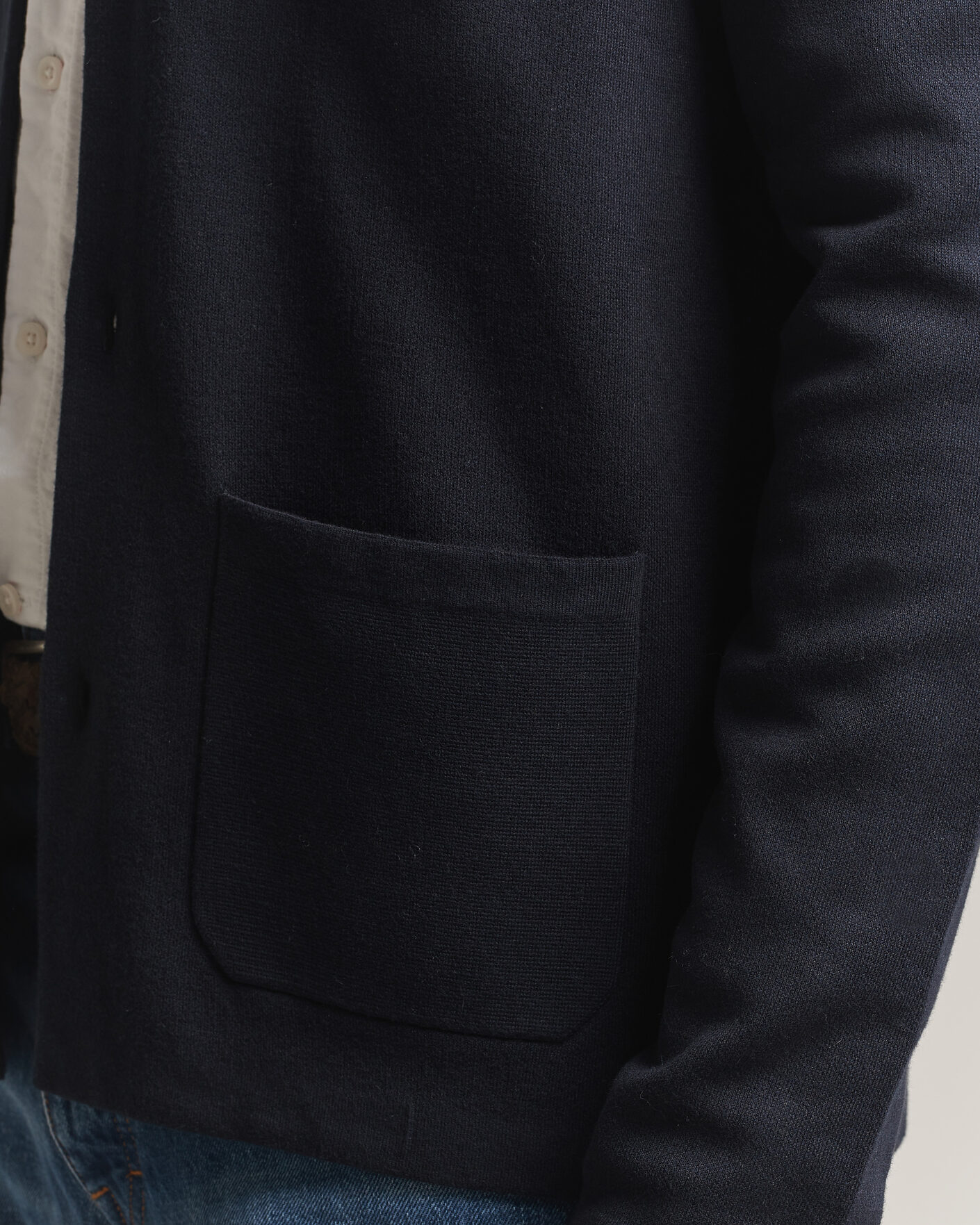 Men | Sweaters & Knitwear | Morris | Dudley Knitted Overshirt Navy