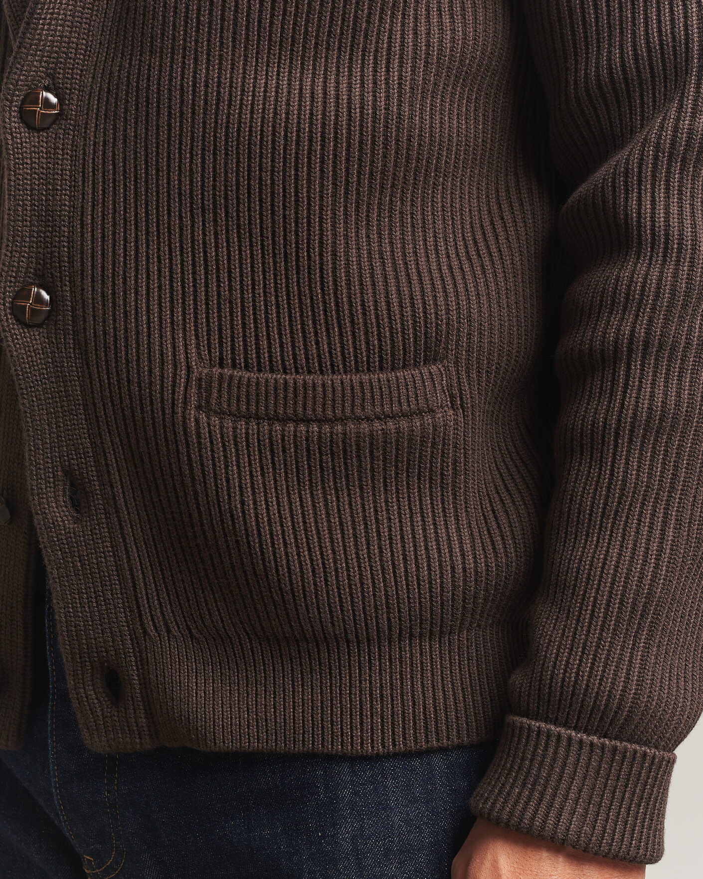 Men | Sweaters & Knitwear | Morris | Brayden Shawl Cardigan Brown
