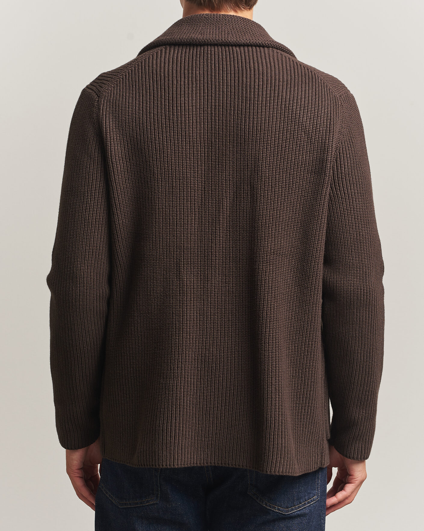 Men | Sweaters & Knitwear | Morris | Brayden DB Shawl Cardigan Brown