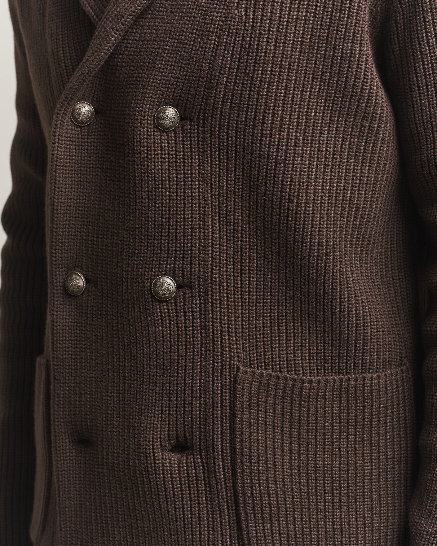 Men | Sweaters & Knitwear | Morris | Brayden DB Shawl Cardigan Brown