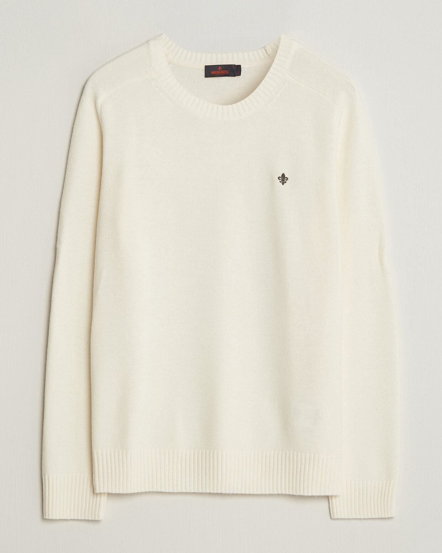 Men | Sweaters & Knitwear | Morris | Hertford Lambswool Crew Neck Off White