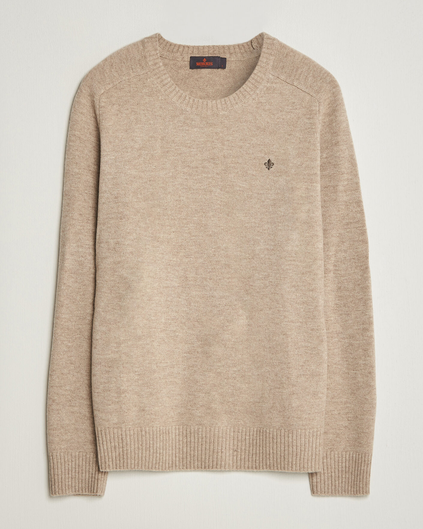 Men | Sweaters & Knitwear | Morris | Hertford Lambswool Crew Neck Khaki