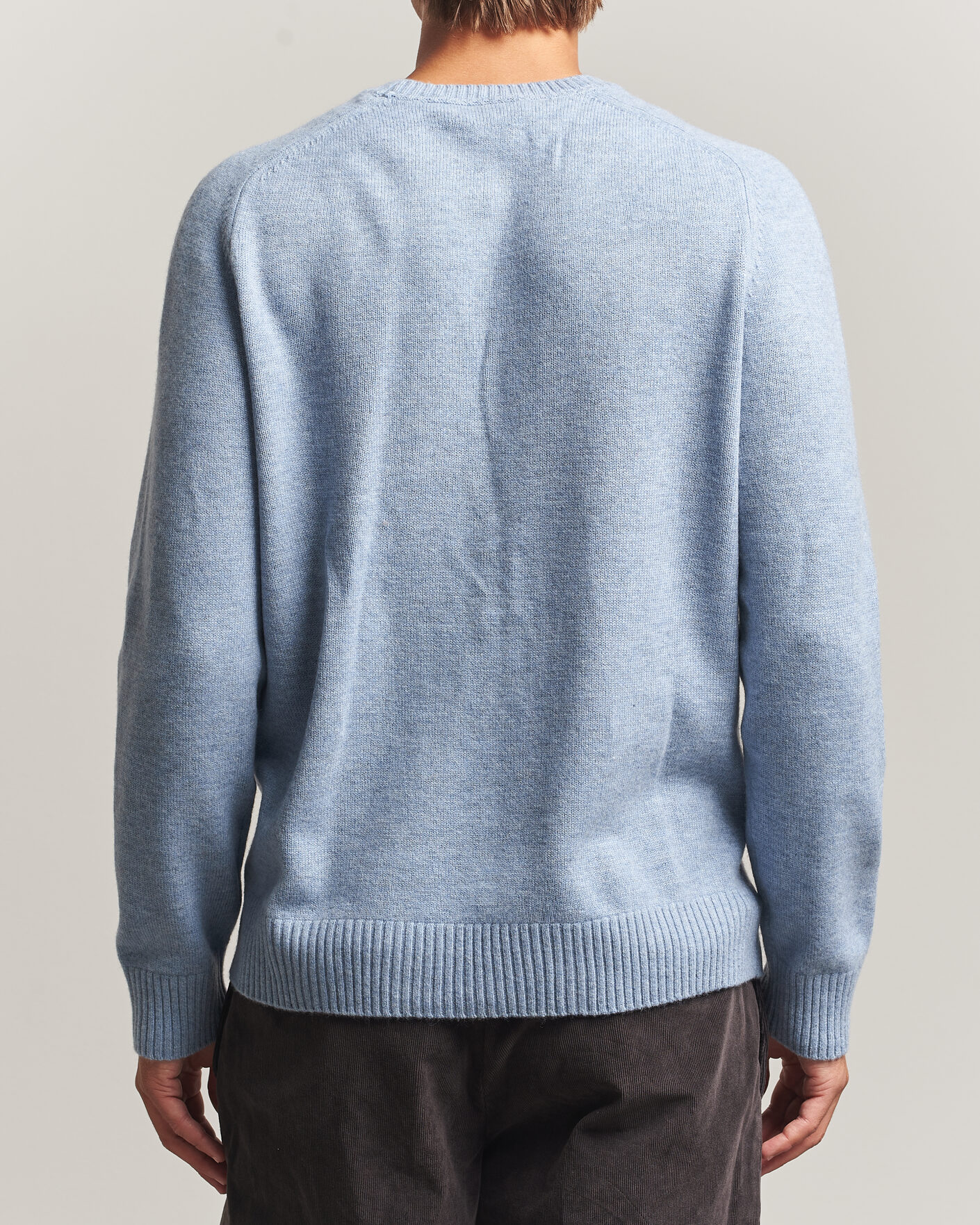 Men | Sweaters & Knitwear | Morris | Hertford Lambswool Crew Neck Blue