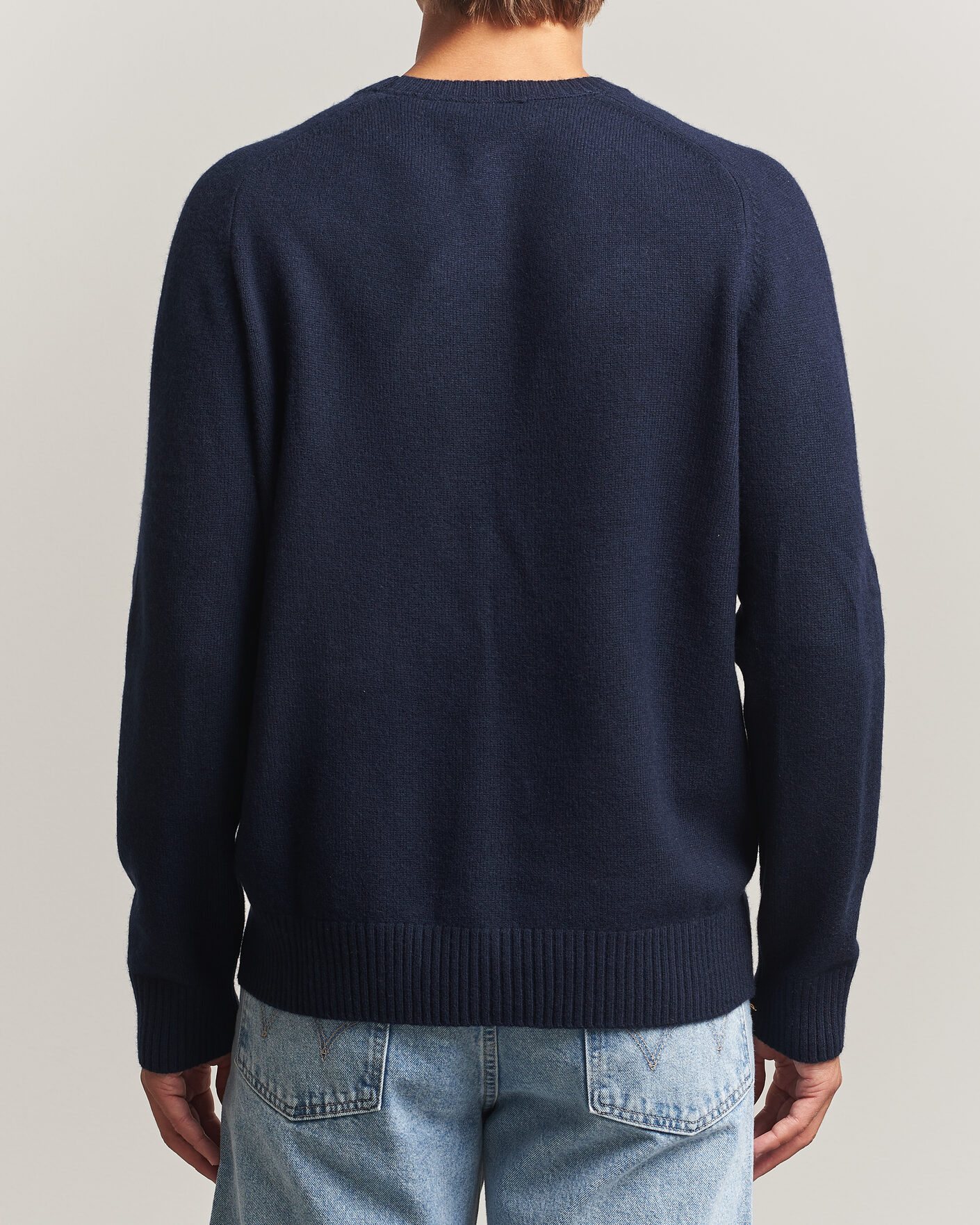 Men | Sweaters & Knitwear | Morris | Hertford Lambswool Crew Neck Navy