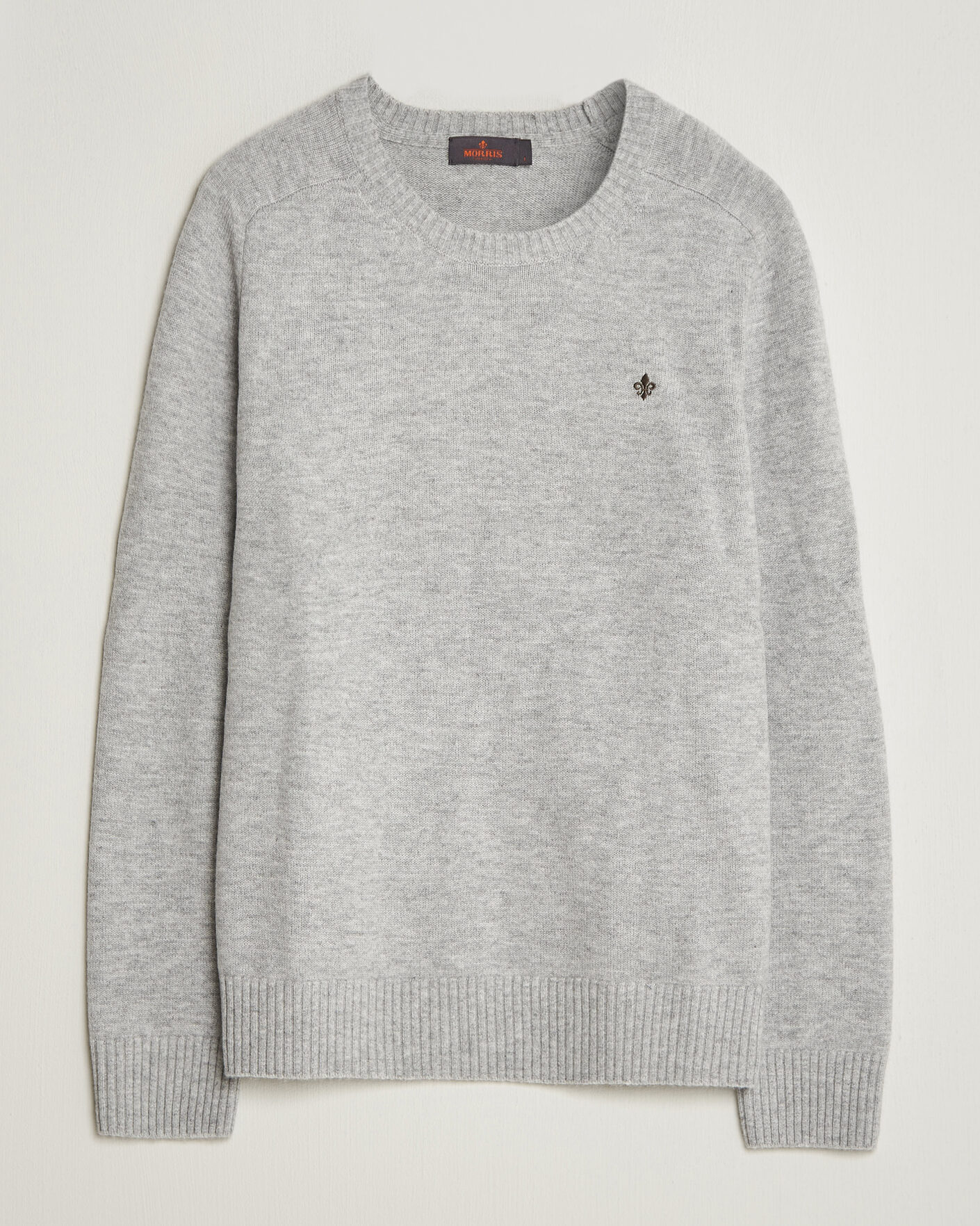 Men | Sweaters & Knitwear | Morris | Hertford Lambswool Crew Neck Grey