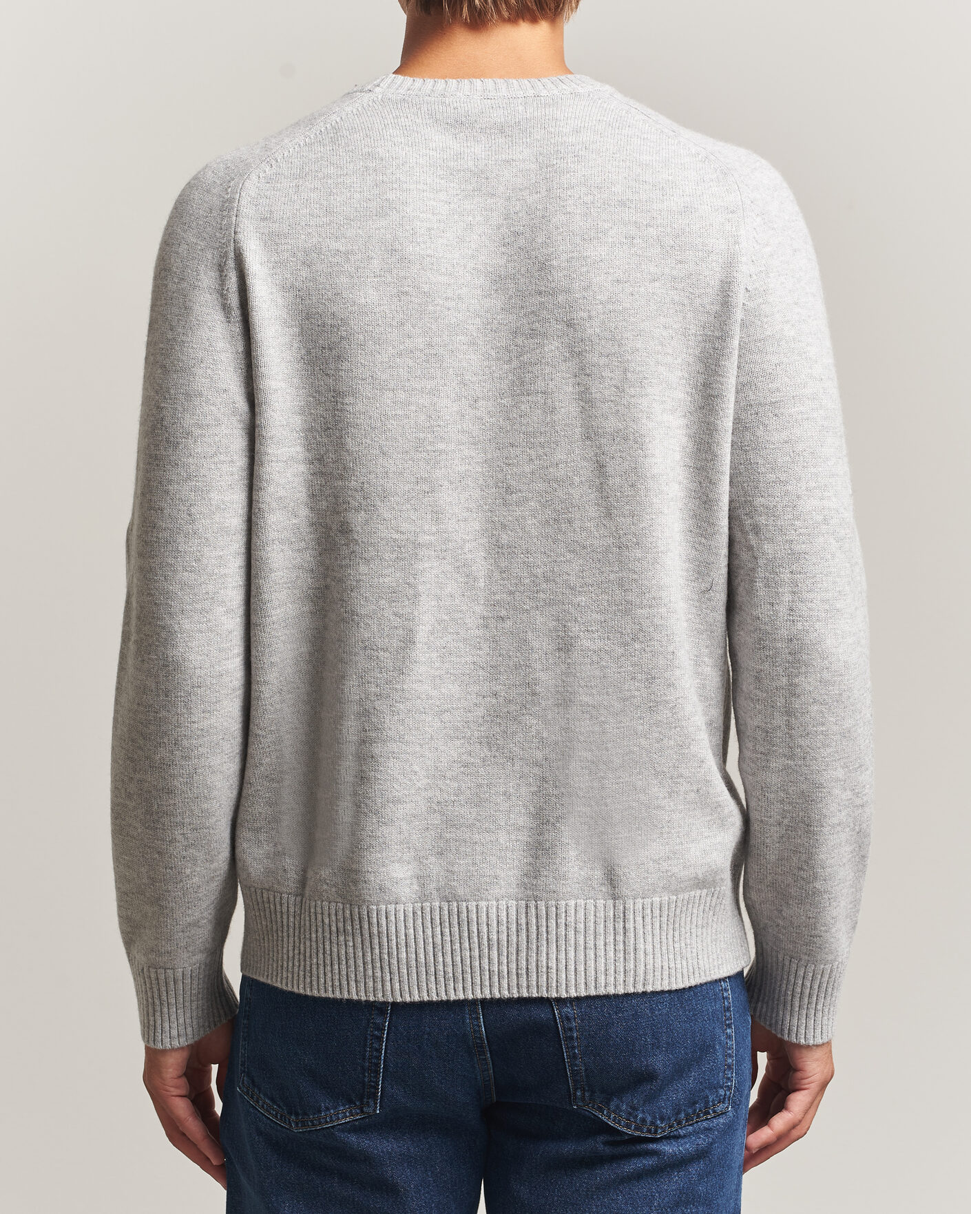 Men | Sweaters & Knitwear | Morris | Hertford Lambswool Crew Neck Grey