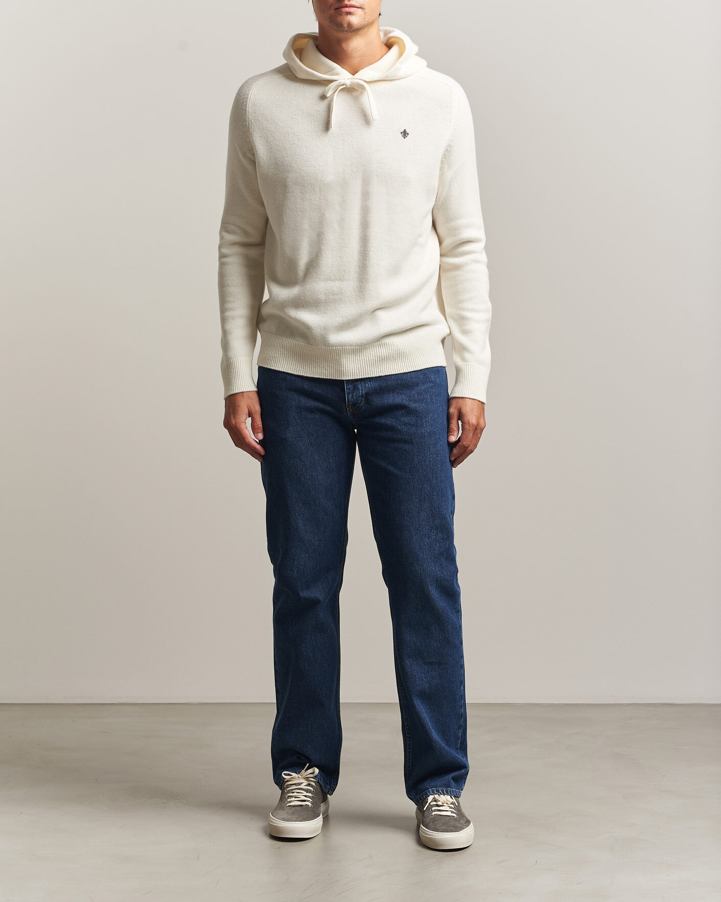 Men | Sweaters & Knitwear | Morris | Hertford Lambswool Hoodie Off White