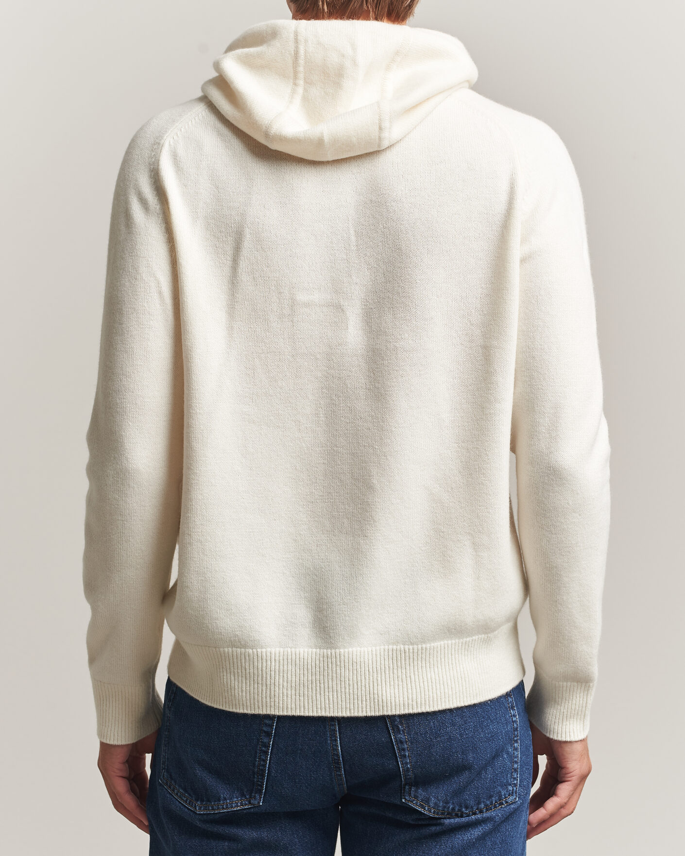 Men | Sweaters & Knitwear | Morris | Hertford Lambswool Hoodie Off White