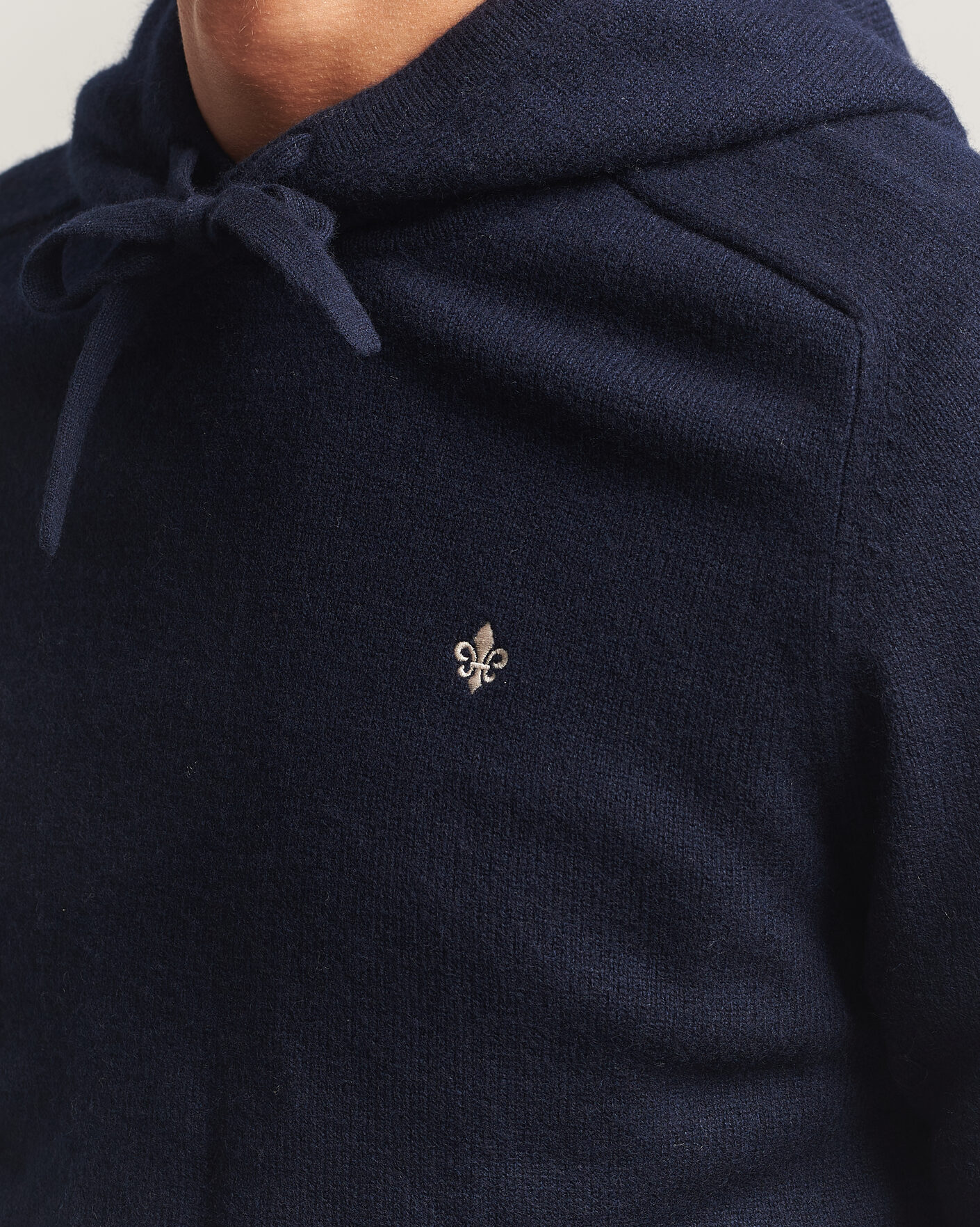 Men | Sweaters & Knitwear | Morris | Hertford Lambswool Hoodie Navy