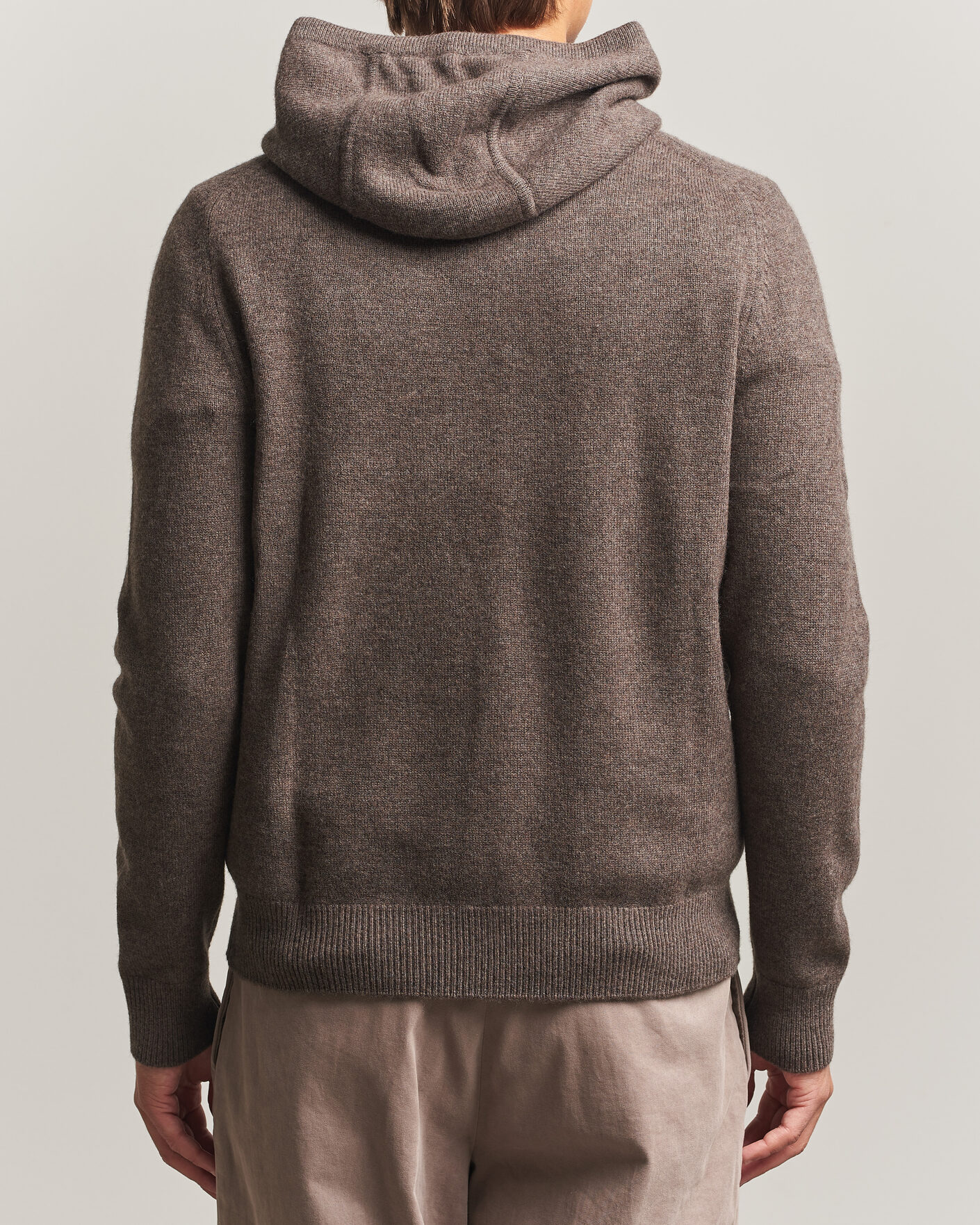Men | Sweaters & Knitwear | Morris | Hertford Lambswool Hoodie Brown
