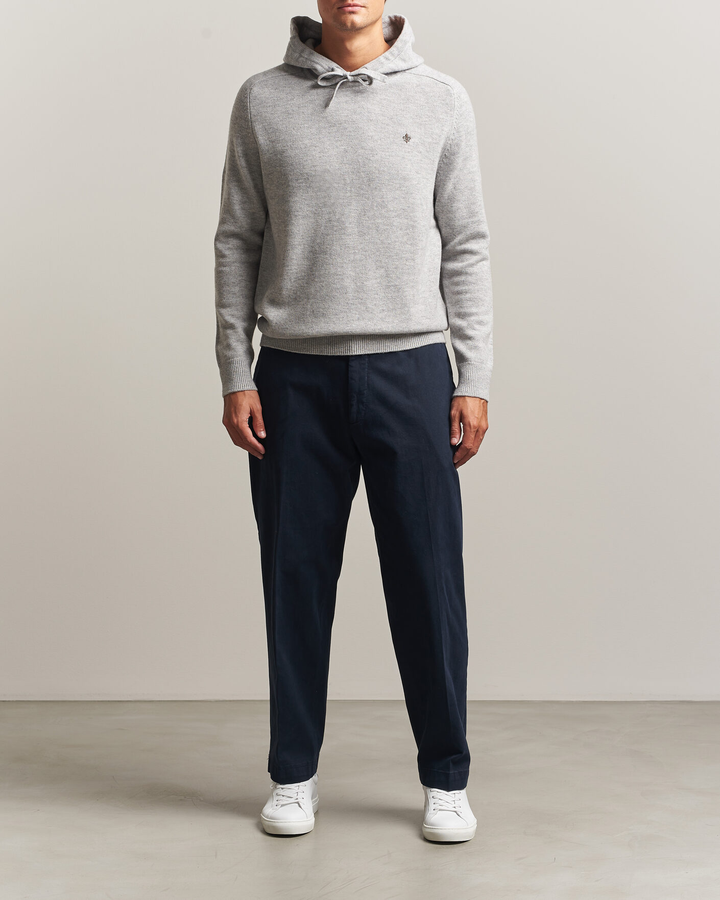 Men | Sweaters & Knitwear | Morris | Hertford Lambswool Hoodie Grey