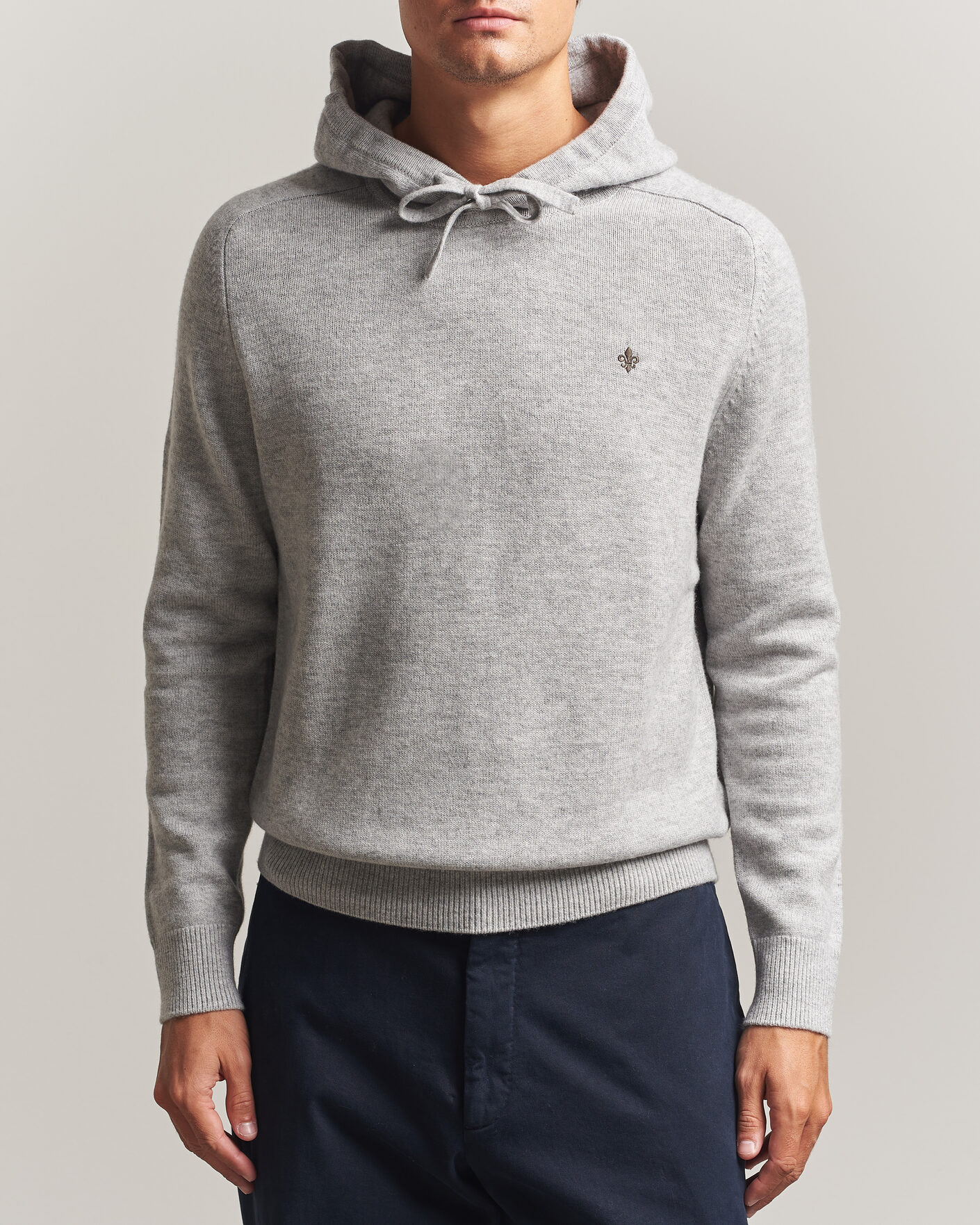 Men | Sweaters & Knitwear | Morris | Hertford Lambswool Hoodie Grey