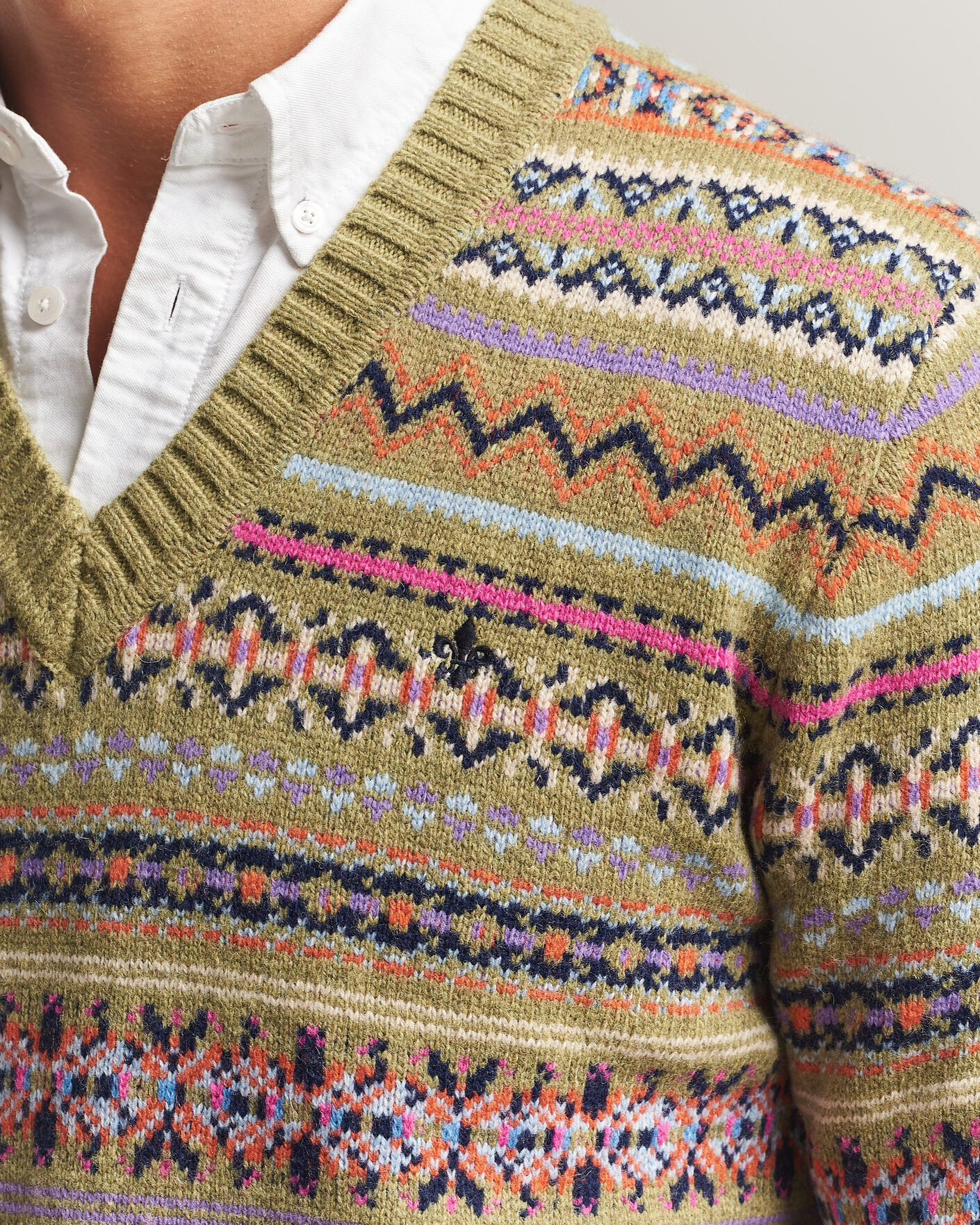 Men | Sweaters & Knitwear | Morris | Tavish V-Neck Olive