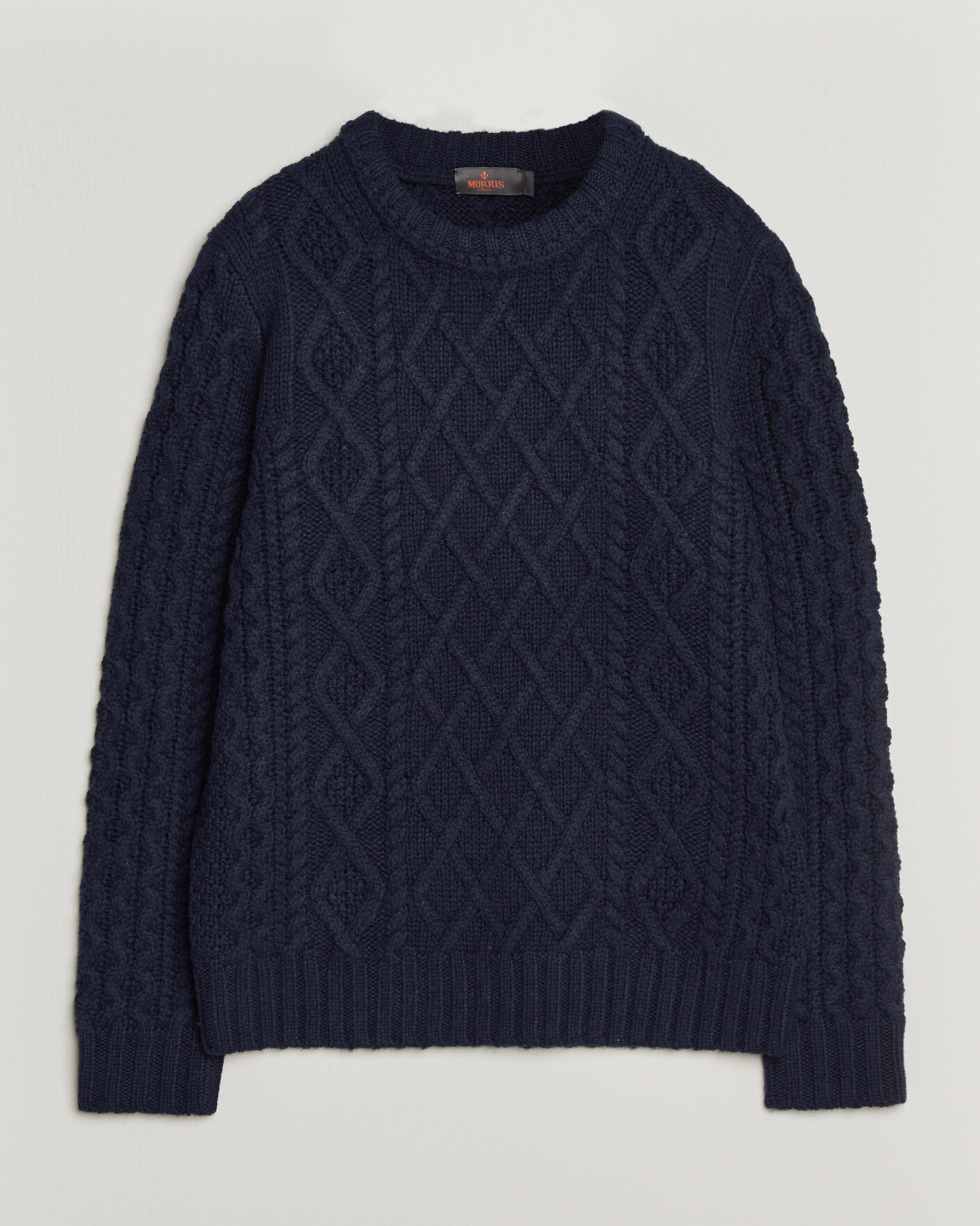 Men | Sweaters & Knitwear | Morris | Ramsey Cable Sweater Navy
