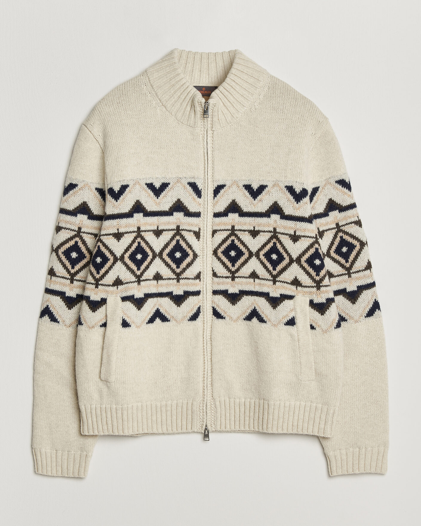 Men | Sweaters & Knitwear | Morris | Hadley Zip Cardigan Off White