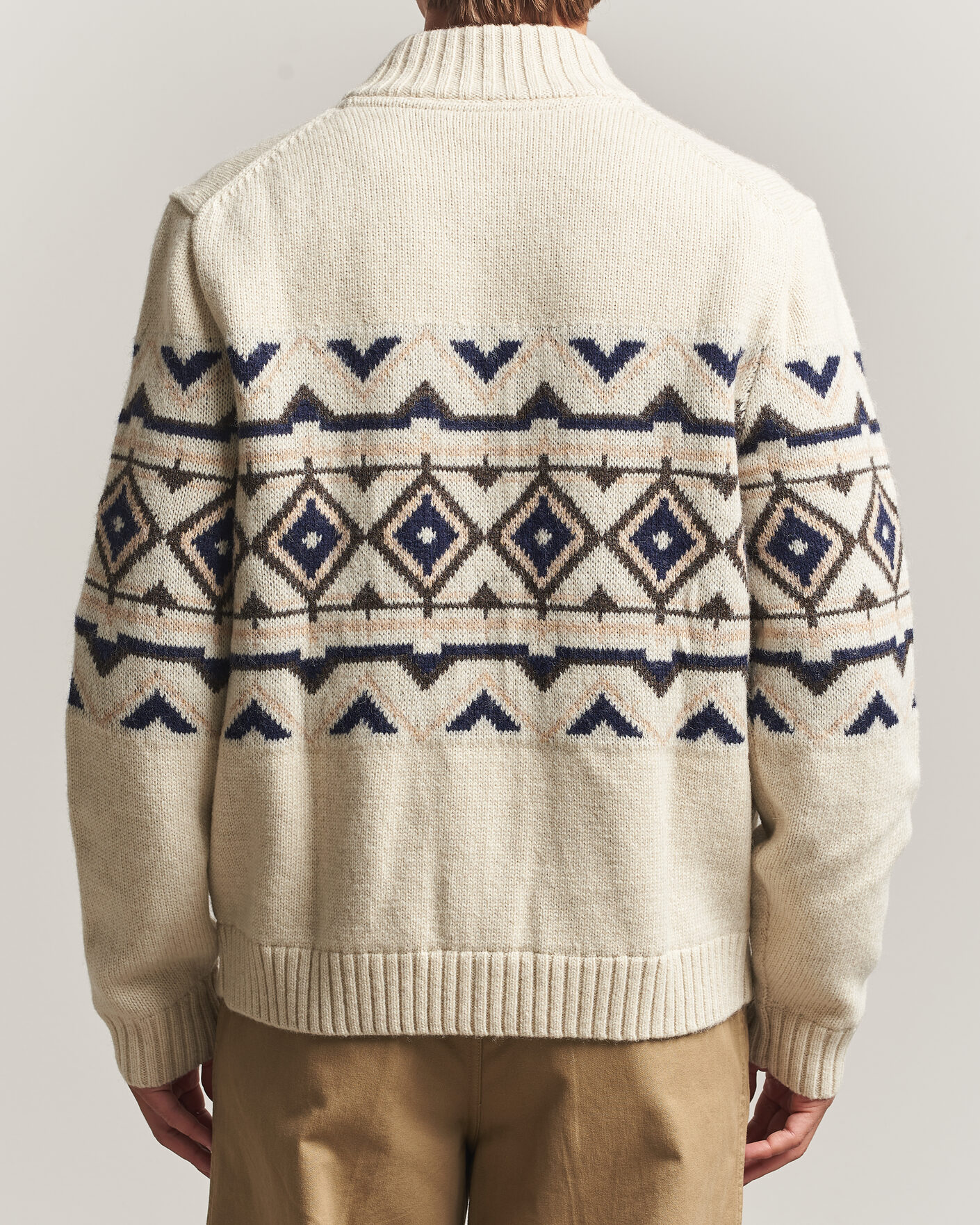 Men | Sweaters & Knitwear | Morris | Hadley Zip Cardigan Off White