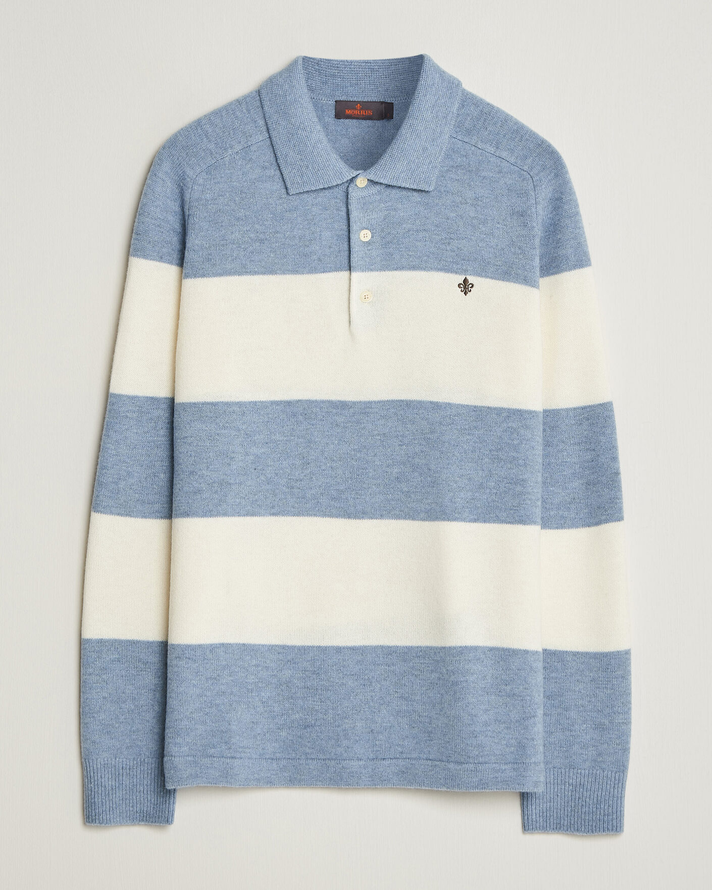 Men | Sweaters & Knitwear | Morris | Hertford Knitted Polo Blue
