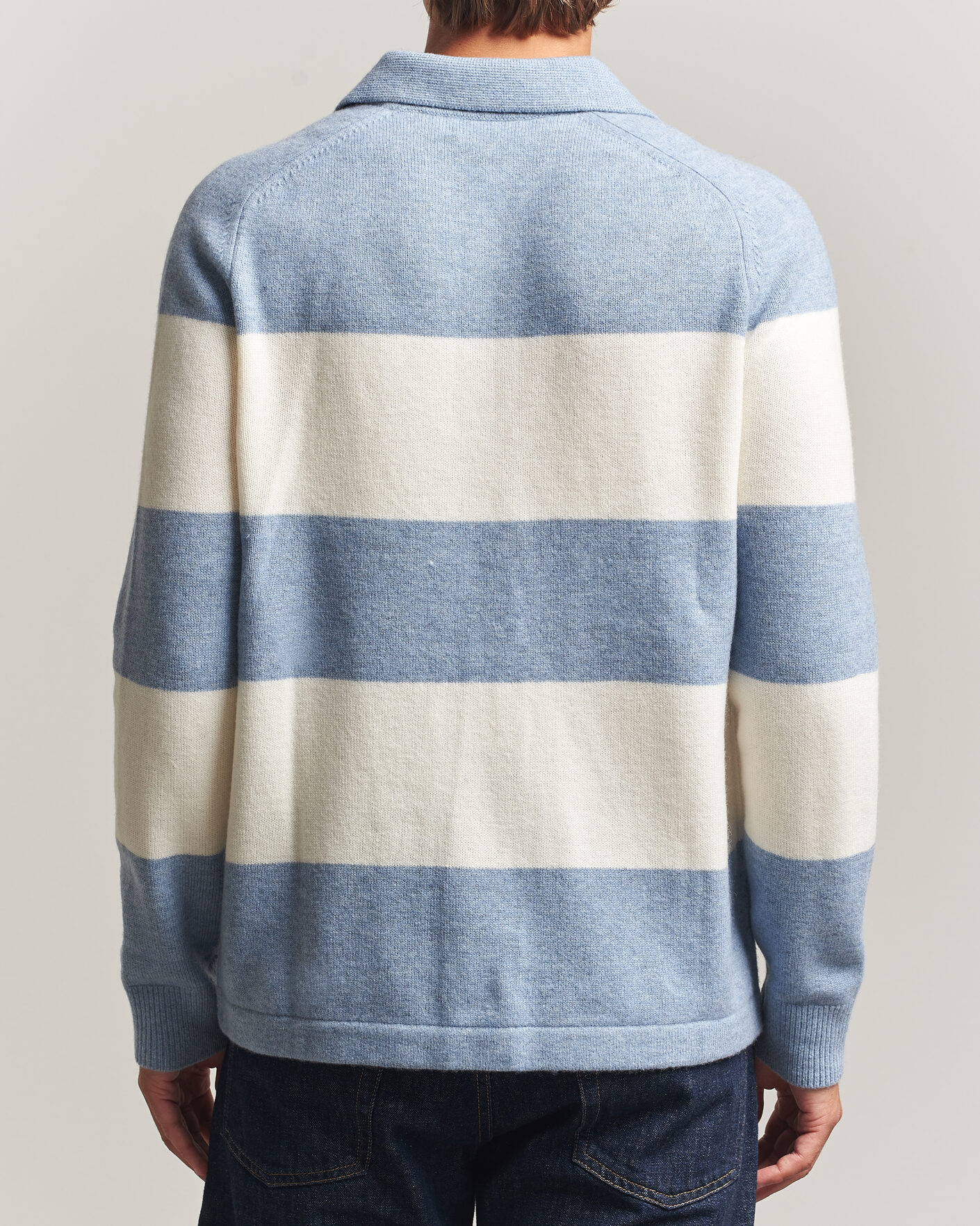 Men | Sweaters & Knitwear | Morris | Hertford Knitted Polo Blue