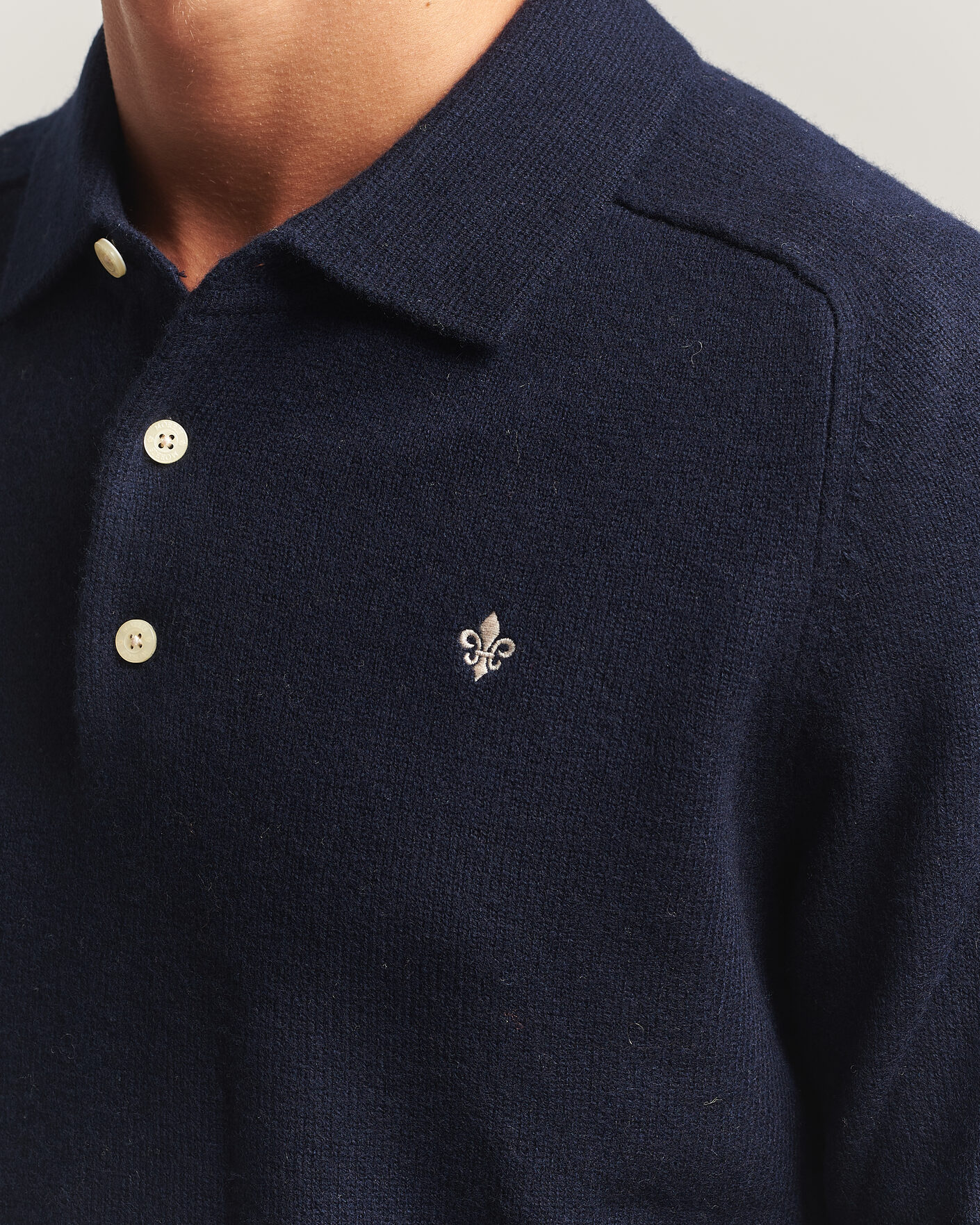 Men | Sweaters & Knitwear | Morris | Hetford Knitted Polo Navy