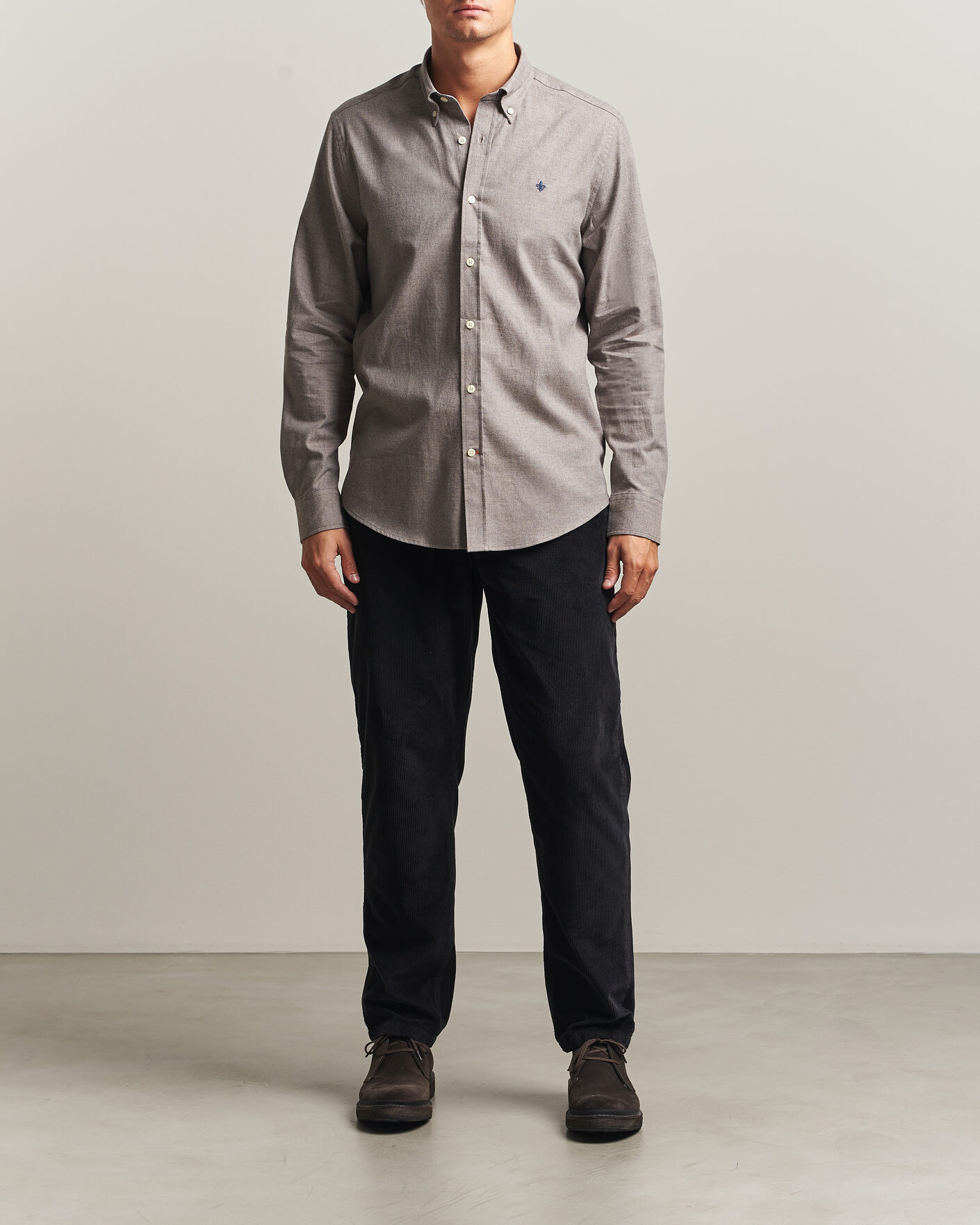 Men | Shirts | Morris | Watts Flannel Shirt Grey