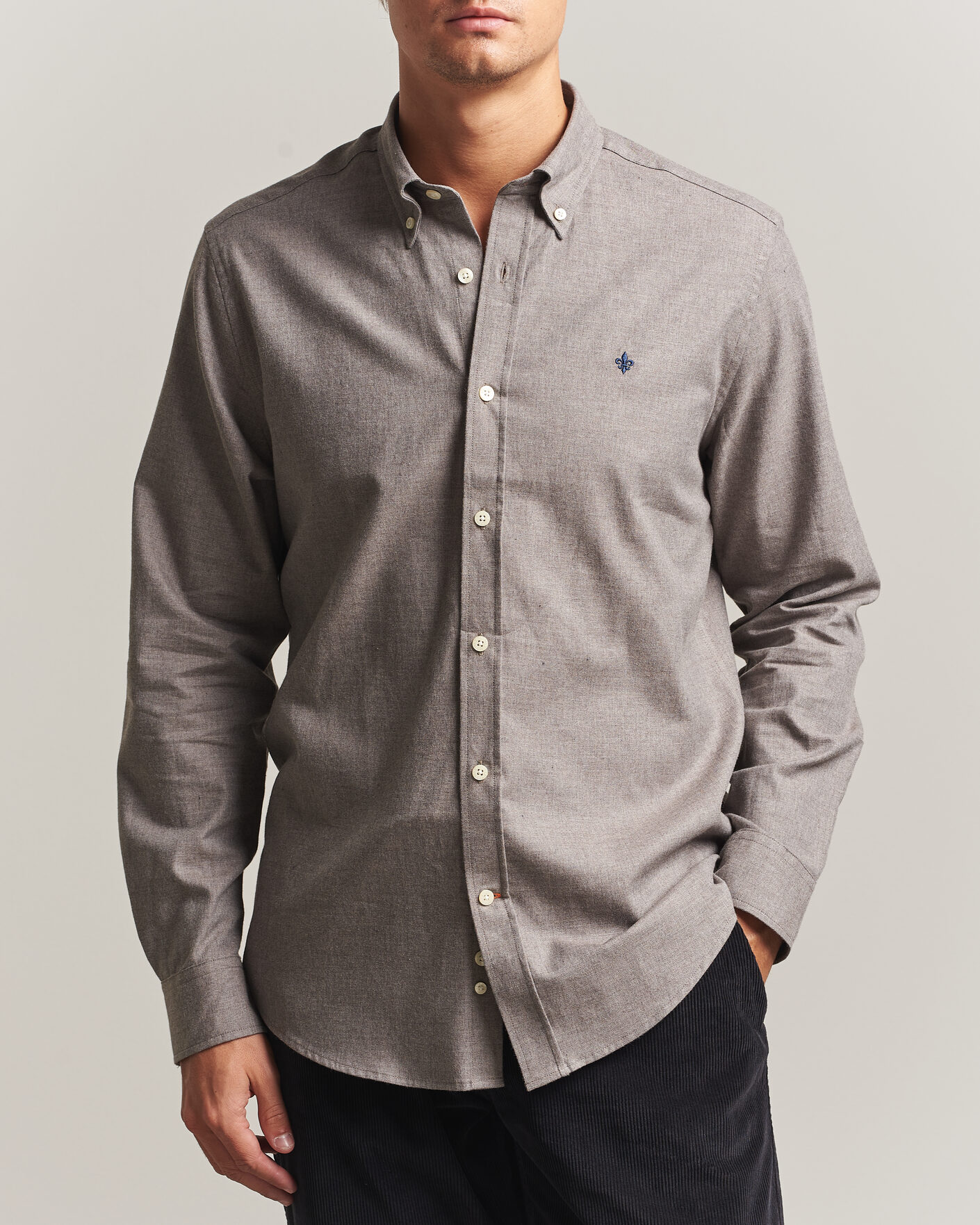 Men | Shirts | Morris | Watts Flannel Shirt Grey
