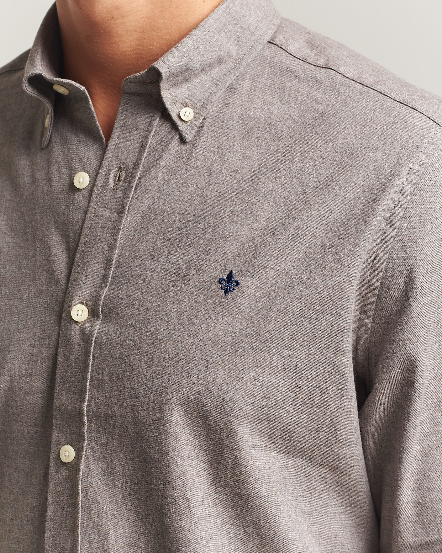 Men | Shirts | Morris | Watts Flannel Shirt Grey