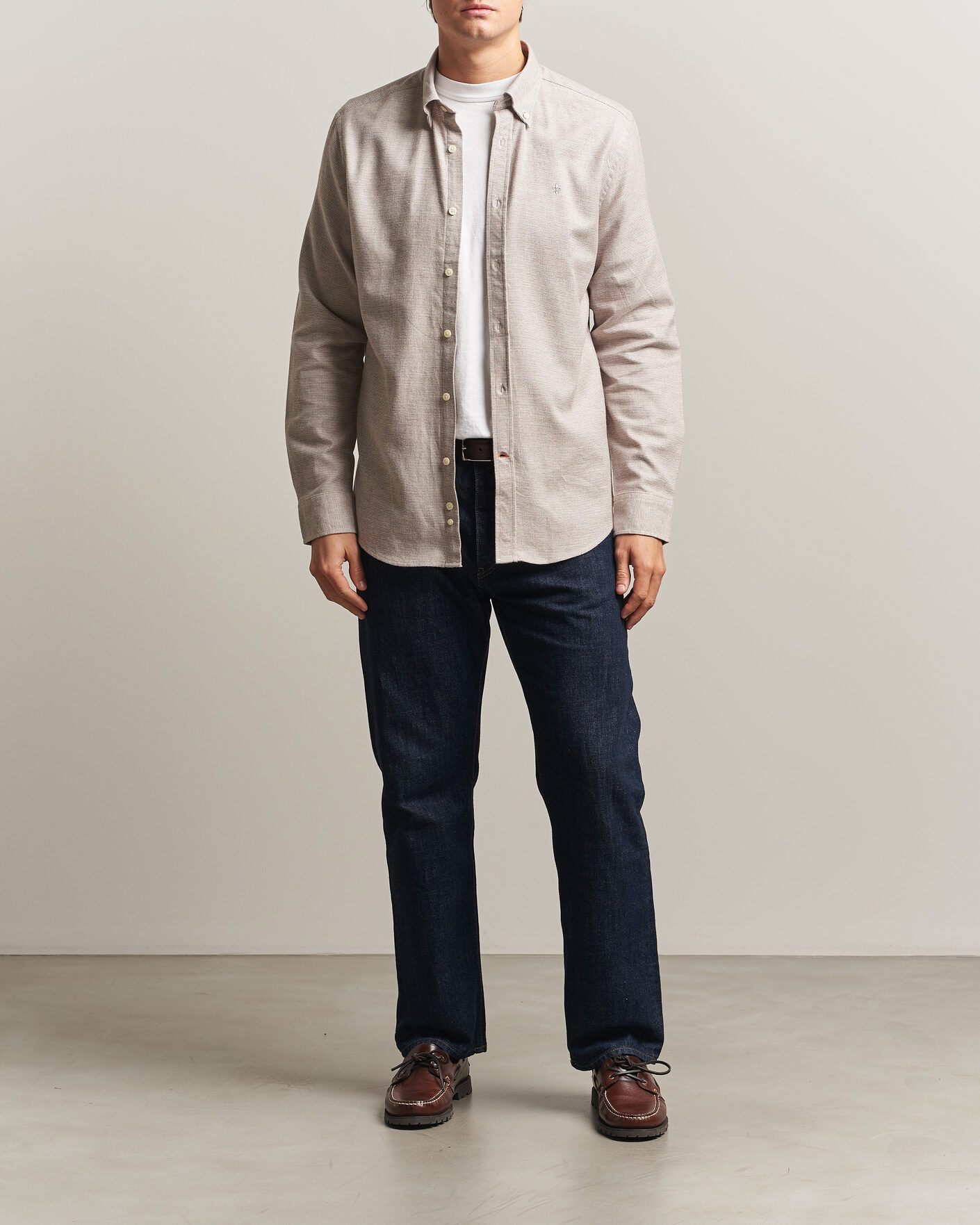 Men | Shirts | Morris | Flannel Check Shirt Khaki