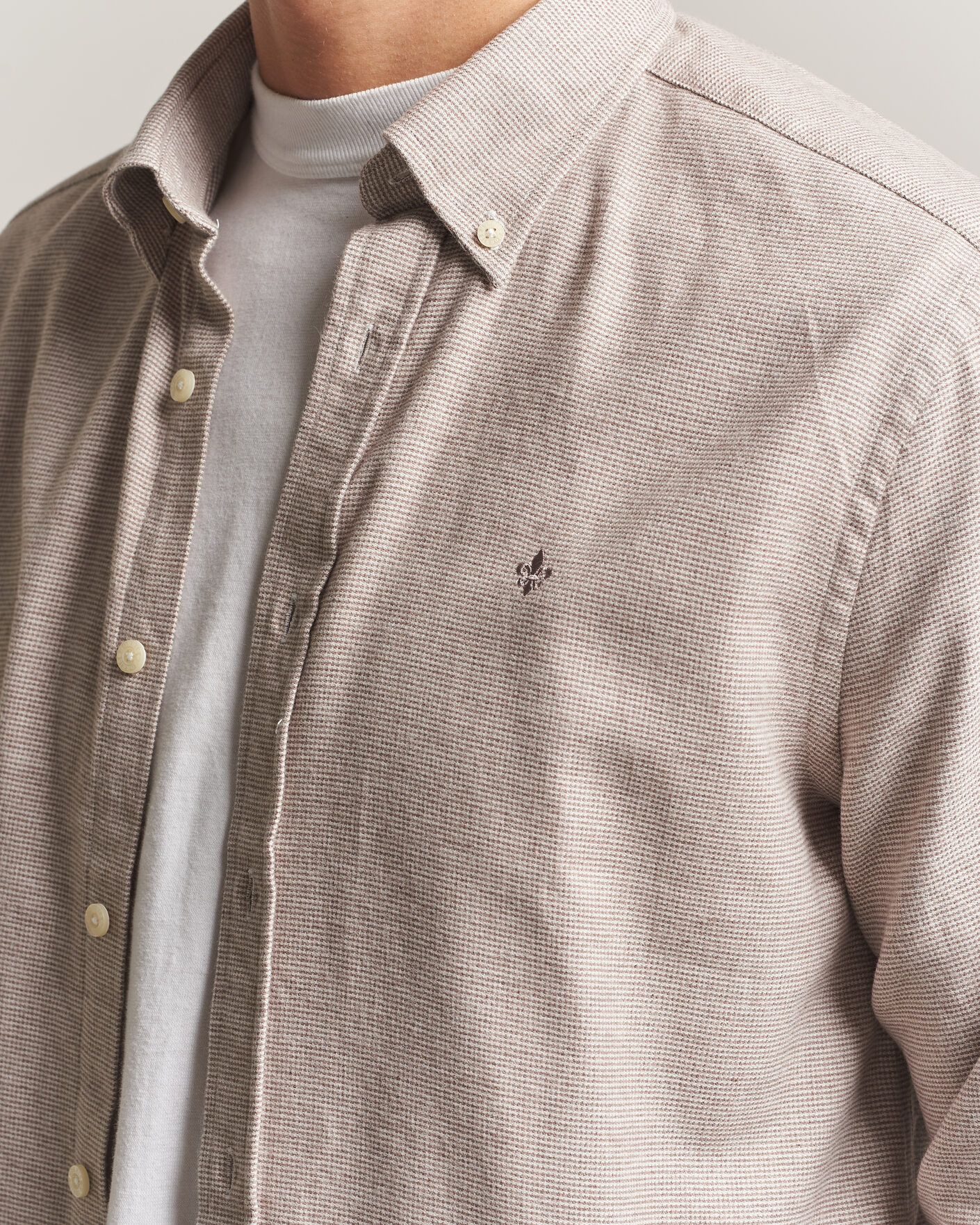 Men | Shirts | Morris | Flannel Check Shirt Khaki