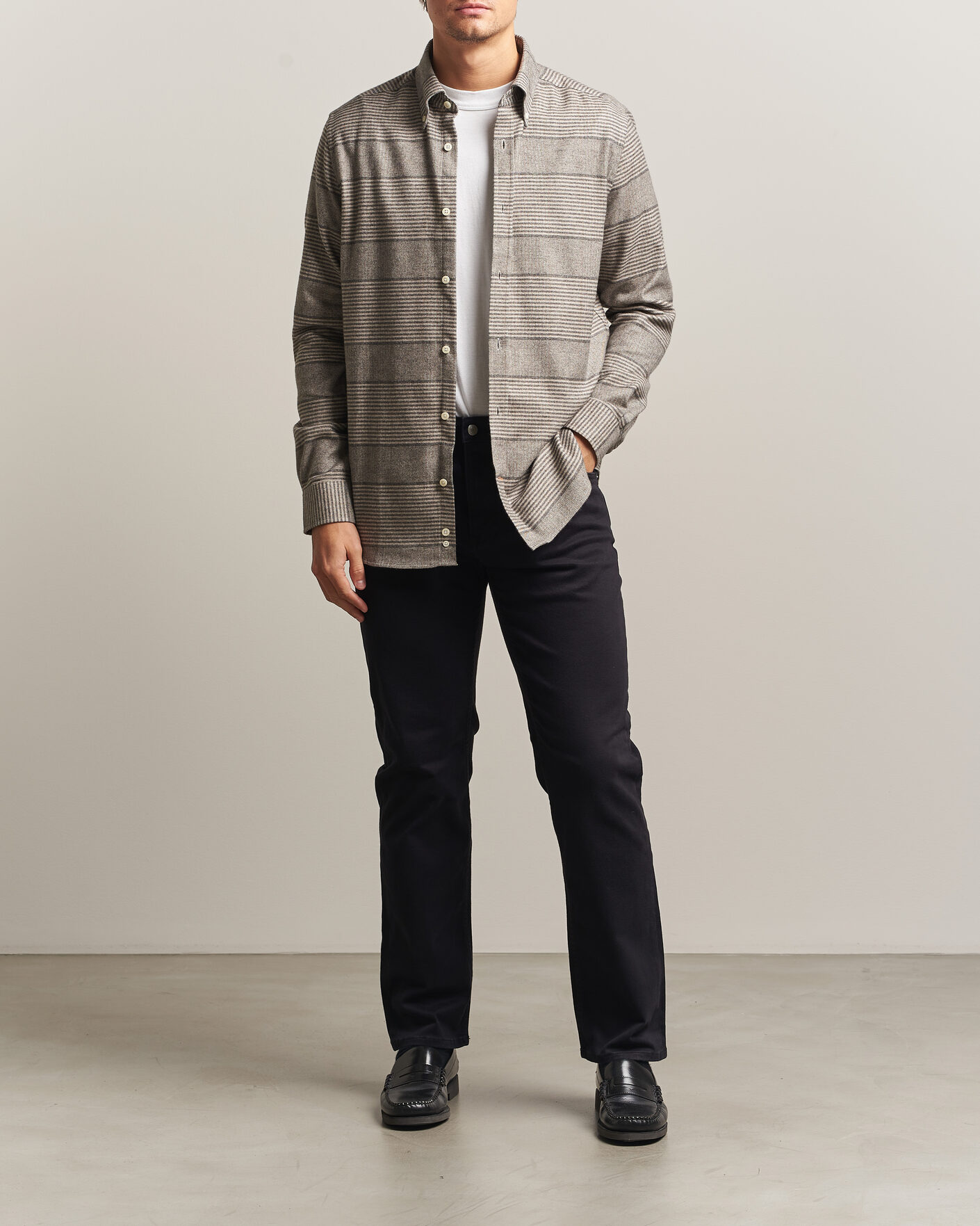 Men | Shirts | Morris | Soft Lama Check Shirt Camel