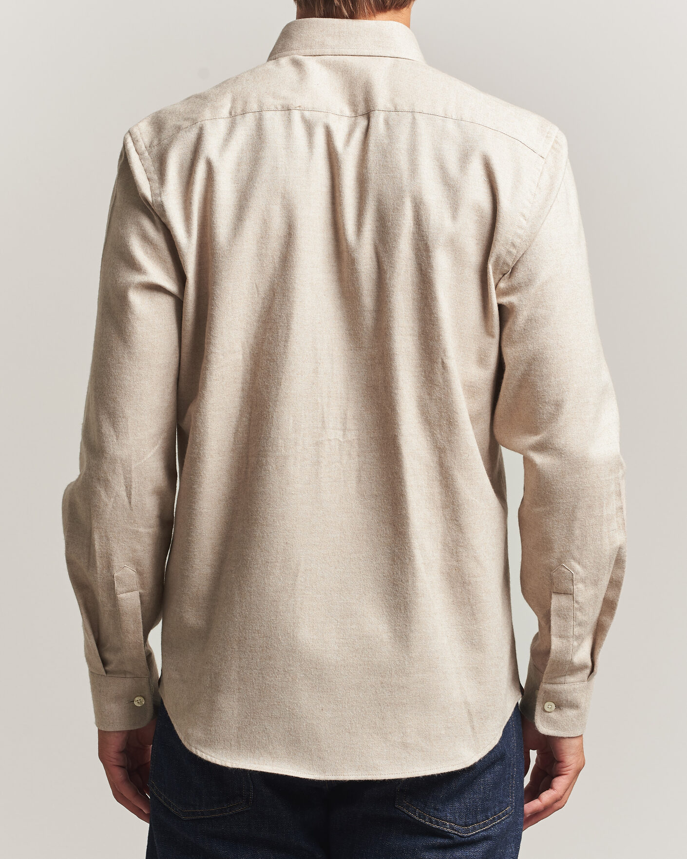 Men | Shirts | Morris | Cashmere Twill Shirt Khaki