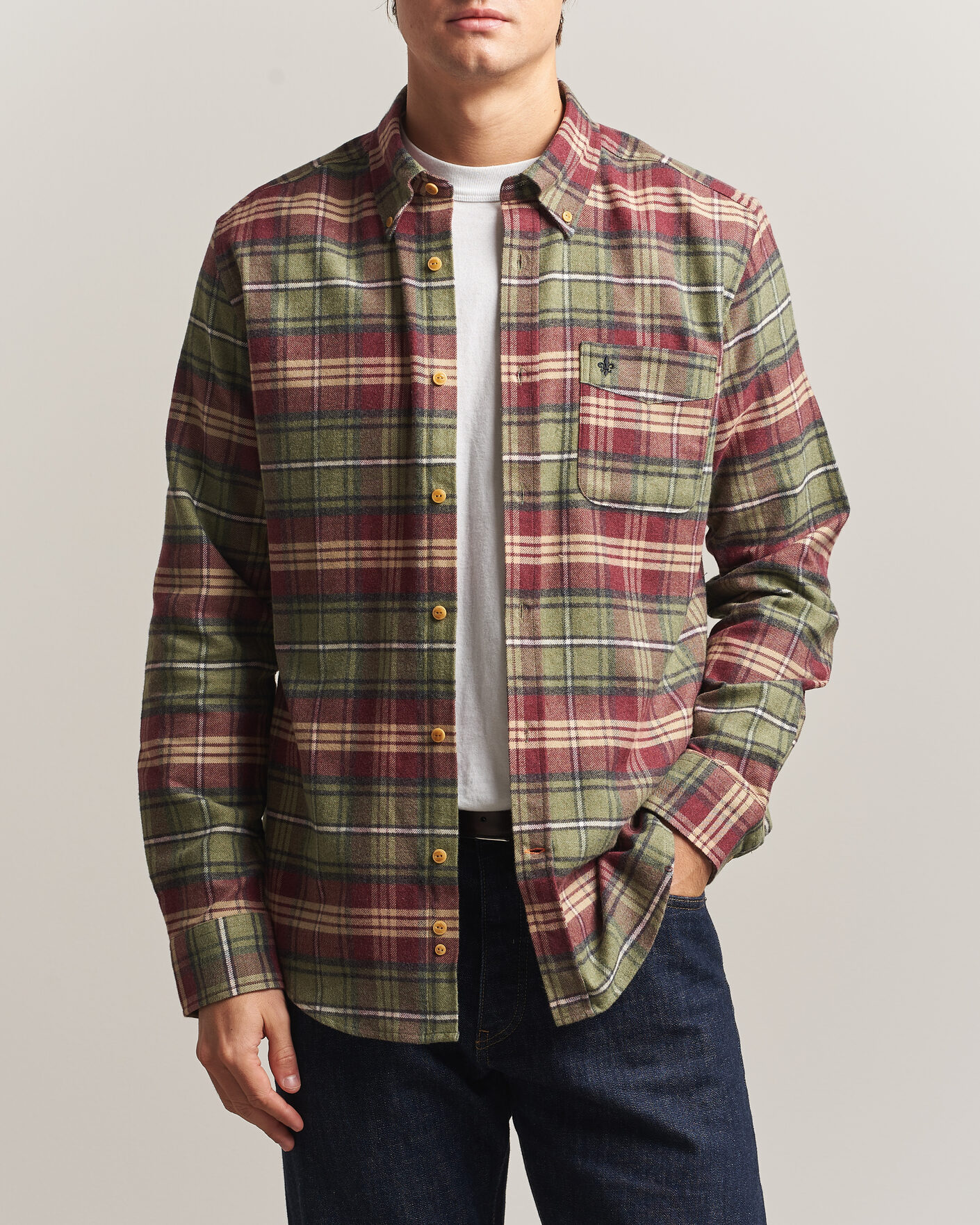 Men | Shirts | Morris | Flanell Big Check Shirt Green