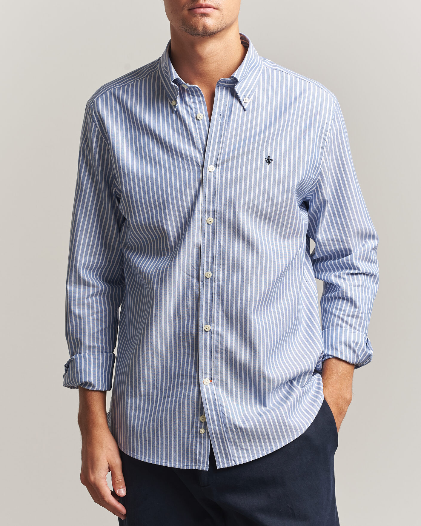 Men | Shirts | Morris | Fine Oxford Shirt Blue