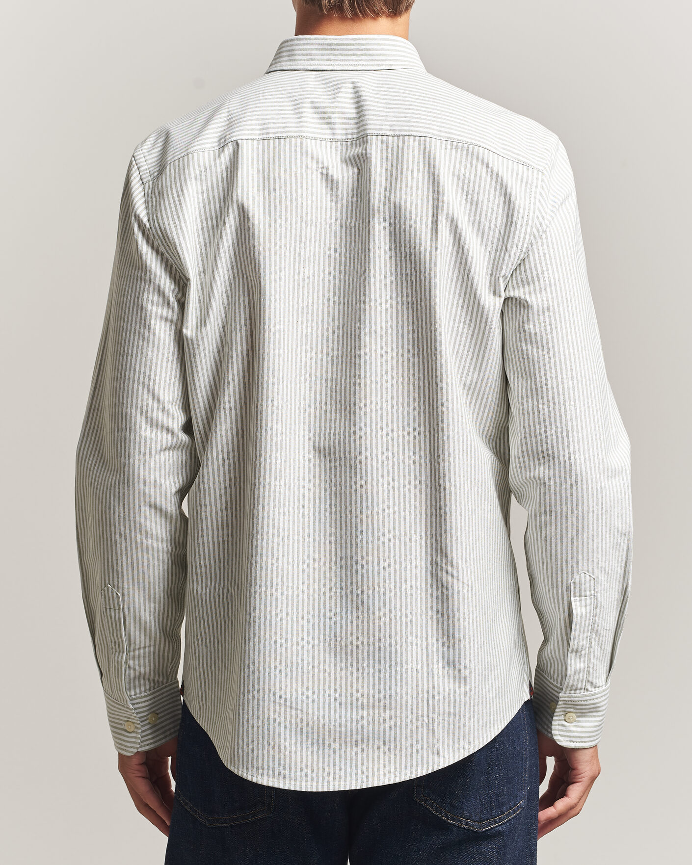 Men | Shirts | Morris | Douglas Oxford Stripe Shirt Olive