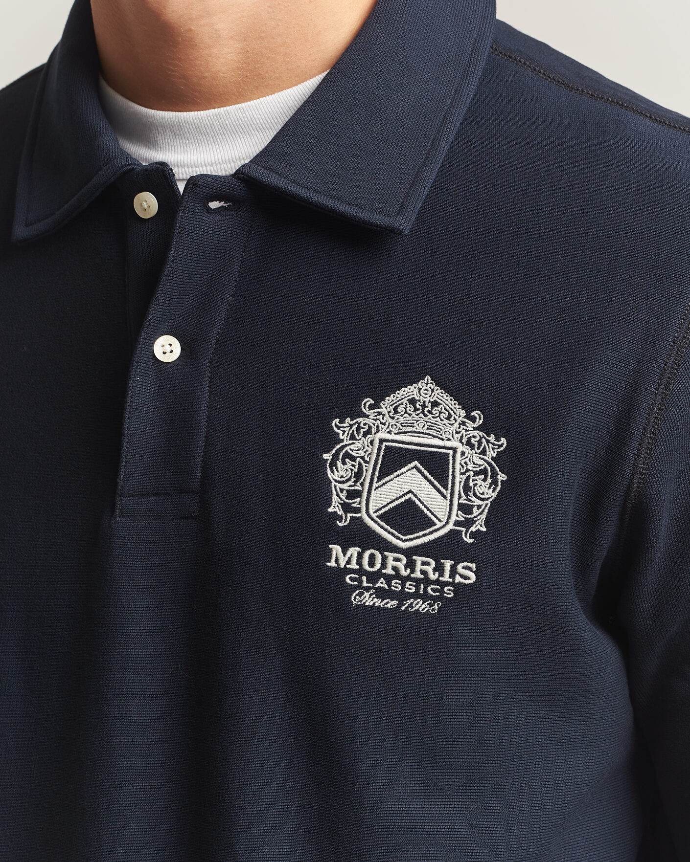 Men | Sweaters & Knitwear | Morris | Winston Polo Sweatshirt Old Blue