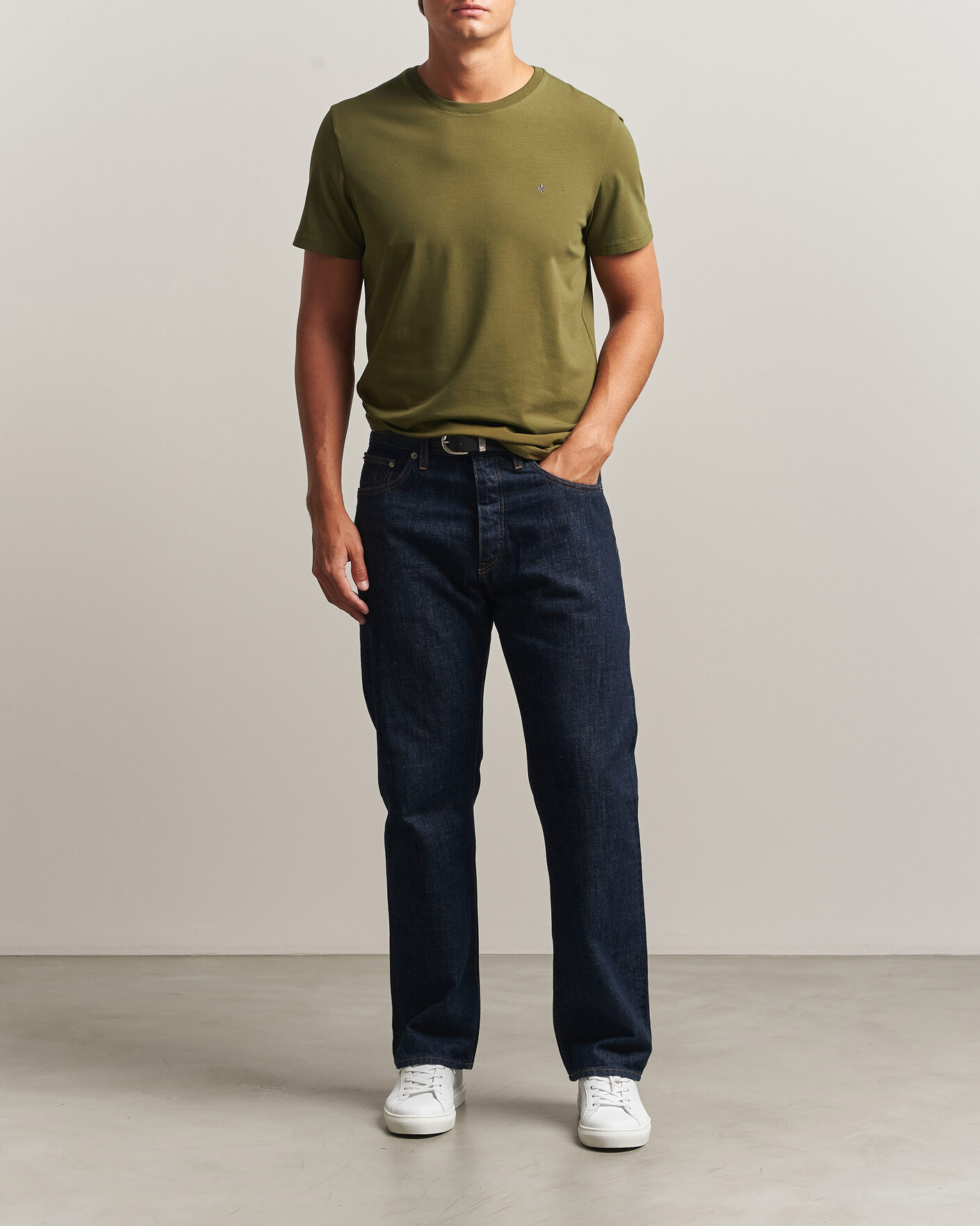 Men | T-Shirts | Morris | James Crew Neck T-Shirt Olive